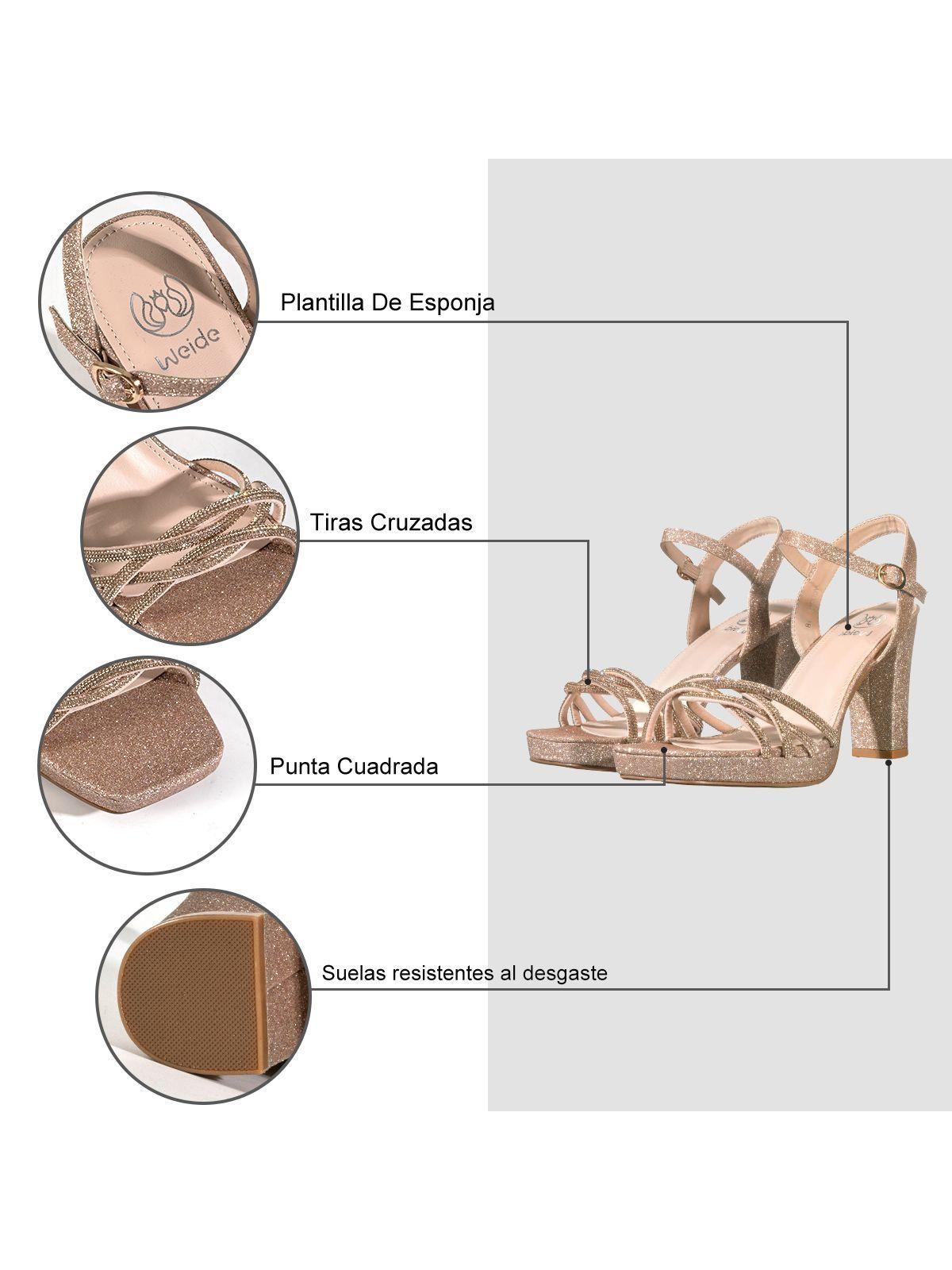 Sandalia Fiesta Glitter Elegante Mujer Weide YOU236-7