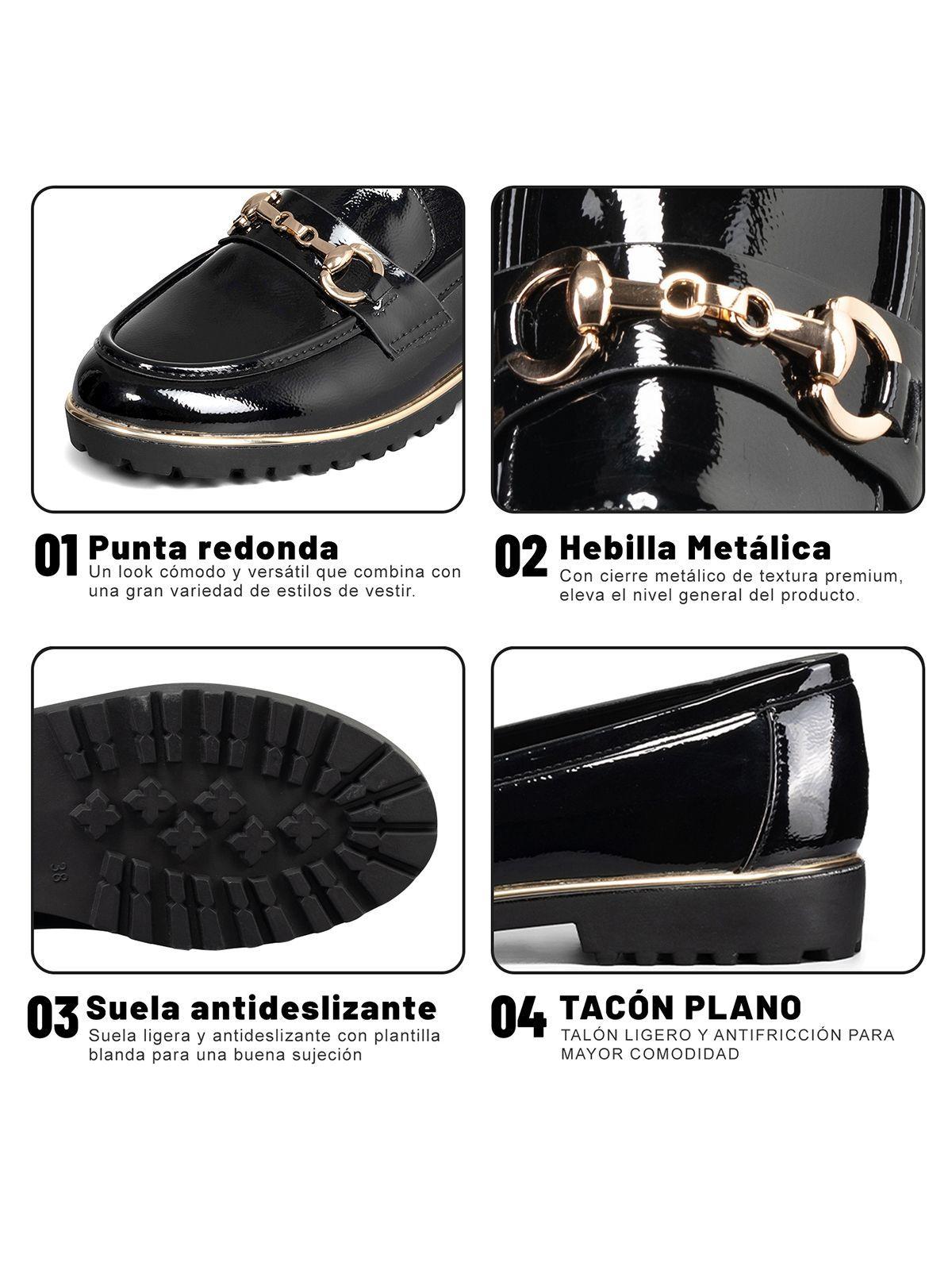 Mocasin Casual Mujer Vintage Clasico Charol Weide JN712-8