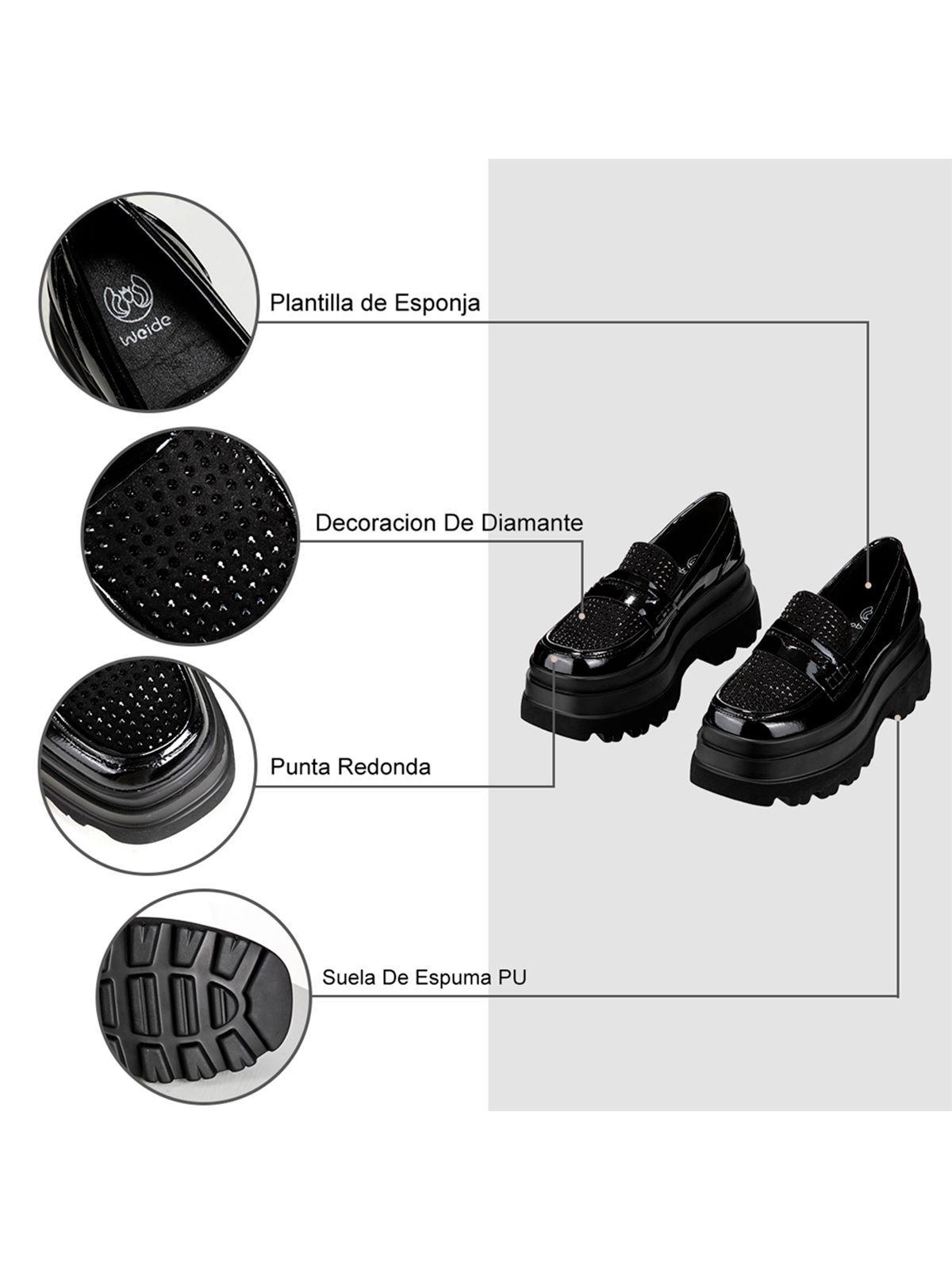 Mocasin Negro Casual Mujer Weide DH77-5