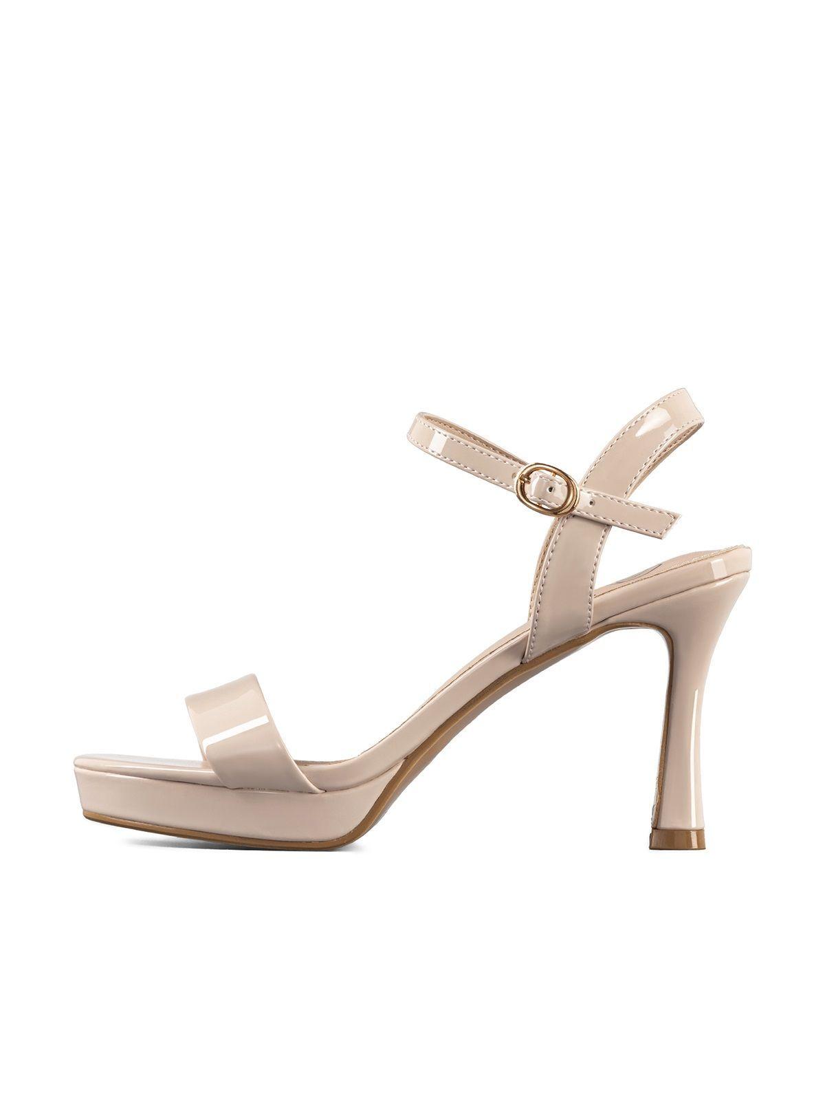 Sandalia Casual Taco Alto Simil Charol Mujer Weide YOU537-4