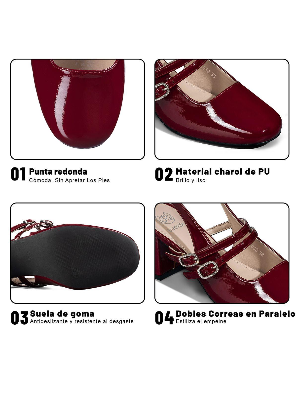 Zapato Taco Talón Descubierto Elegante Mujer Weide YL053-6
