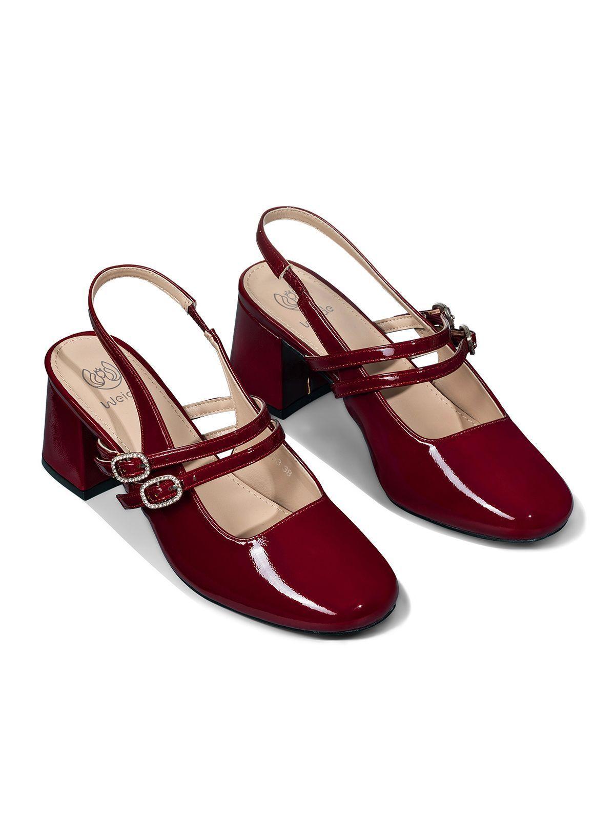 Zapato Taco Talón Descubierto Elegante Mujer Weide YL053-8
