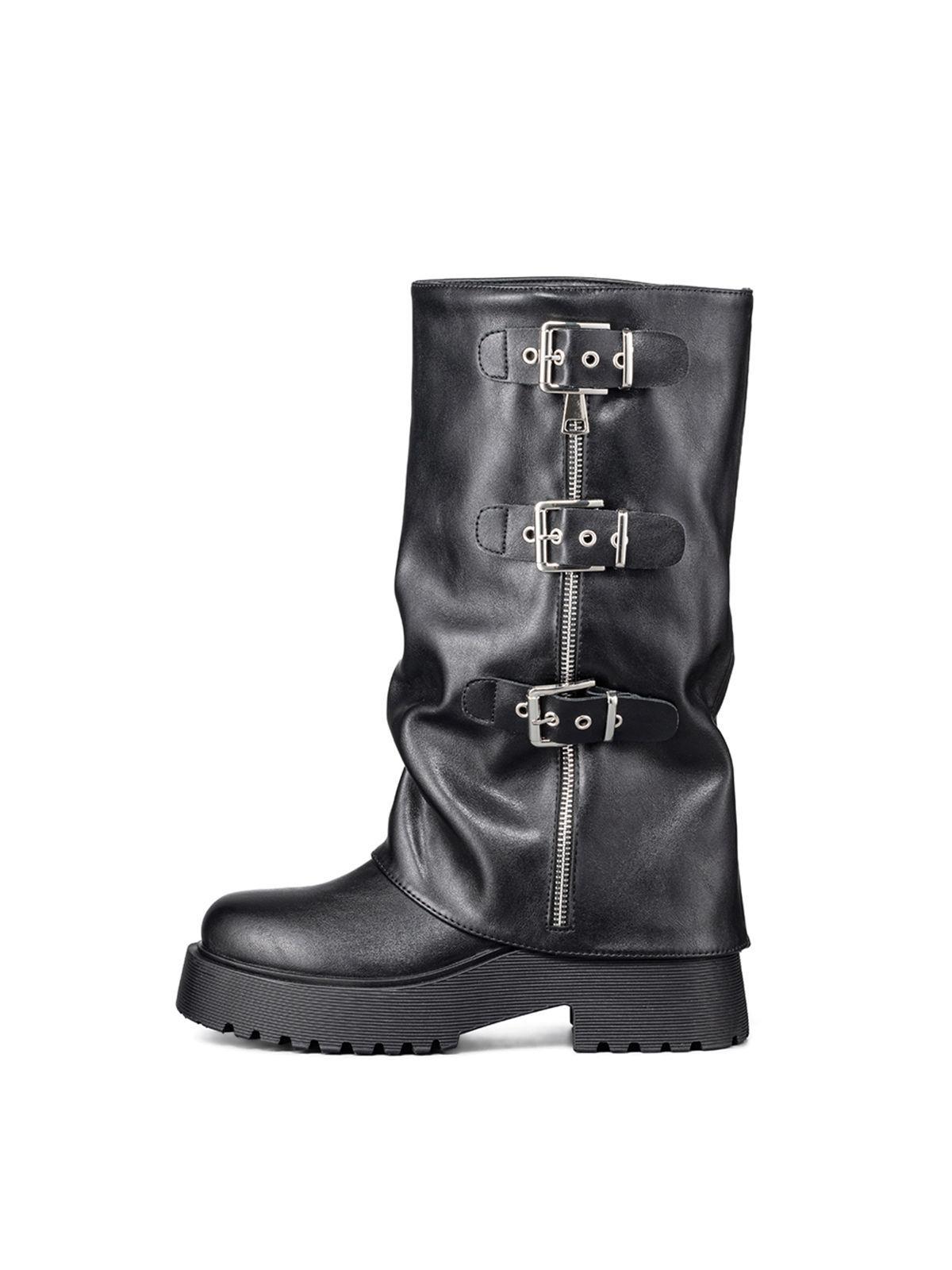 Botas Largas Casual Negro De Moda Mujer Weide RQ80-3