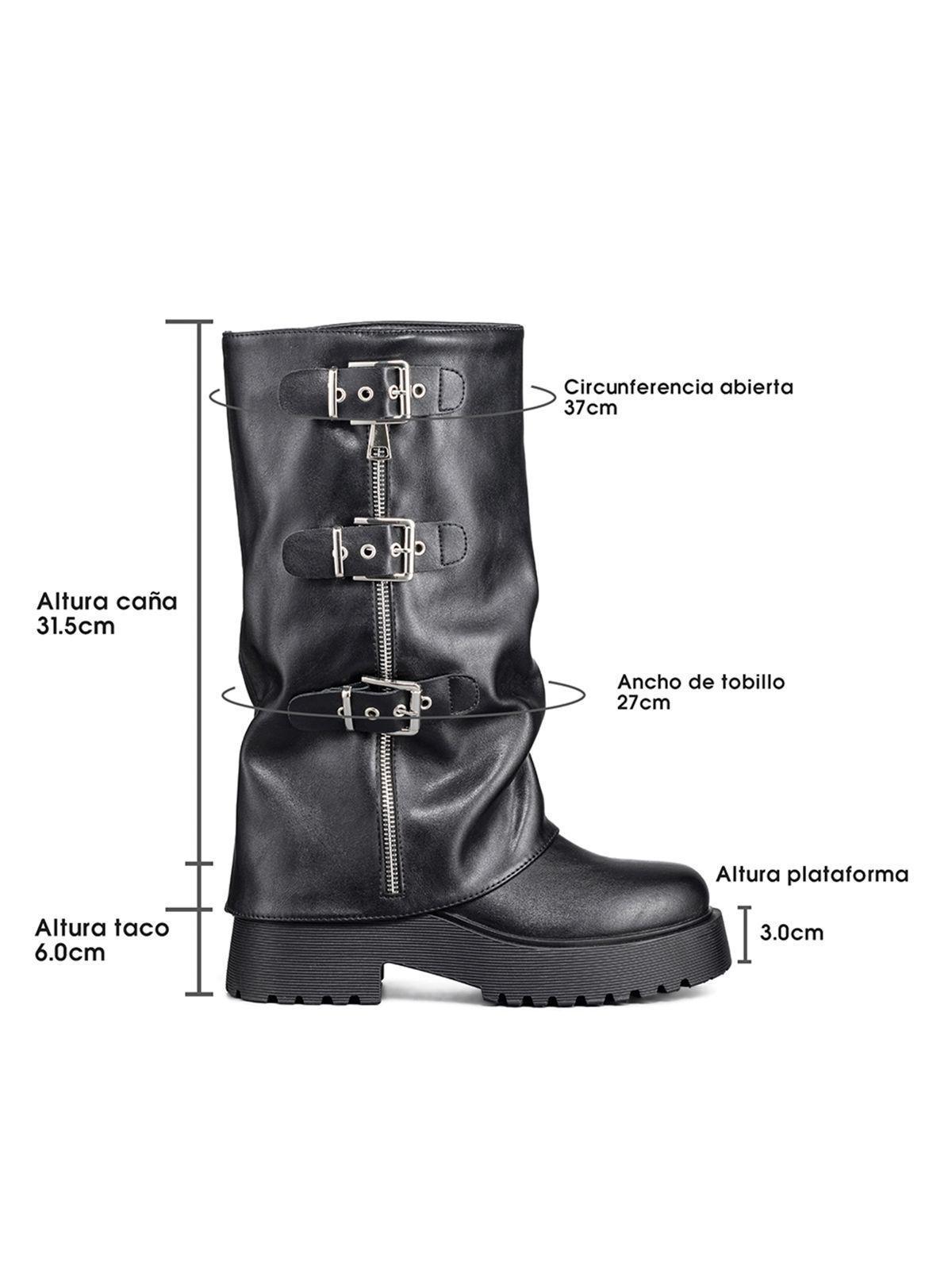 Botas Largas Casual Negro De Moda Mujer Weide RQ80-5