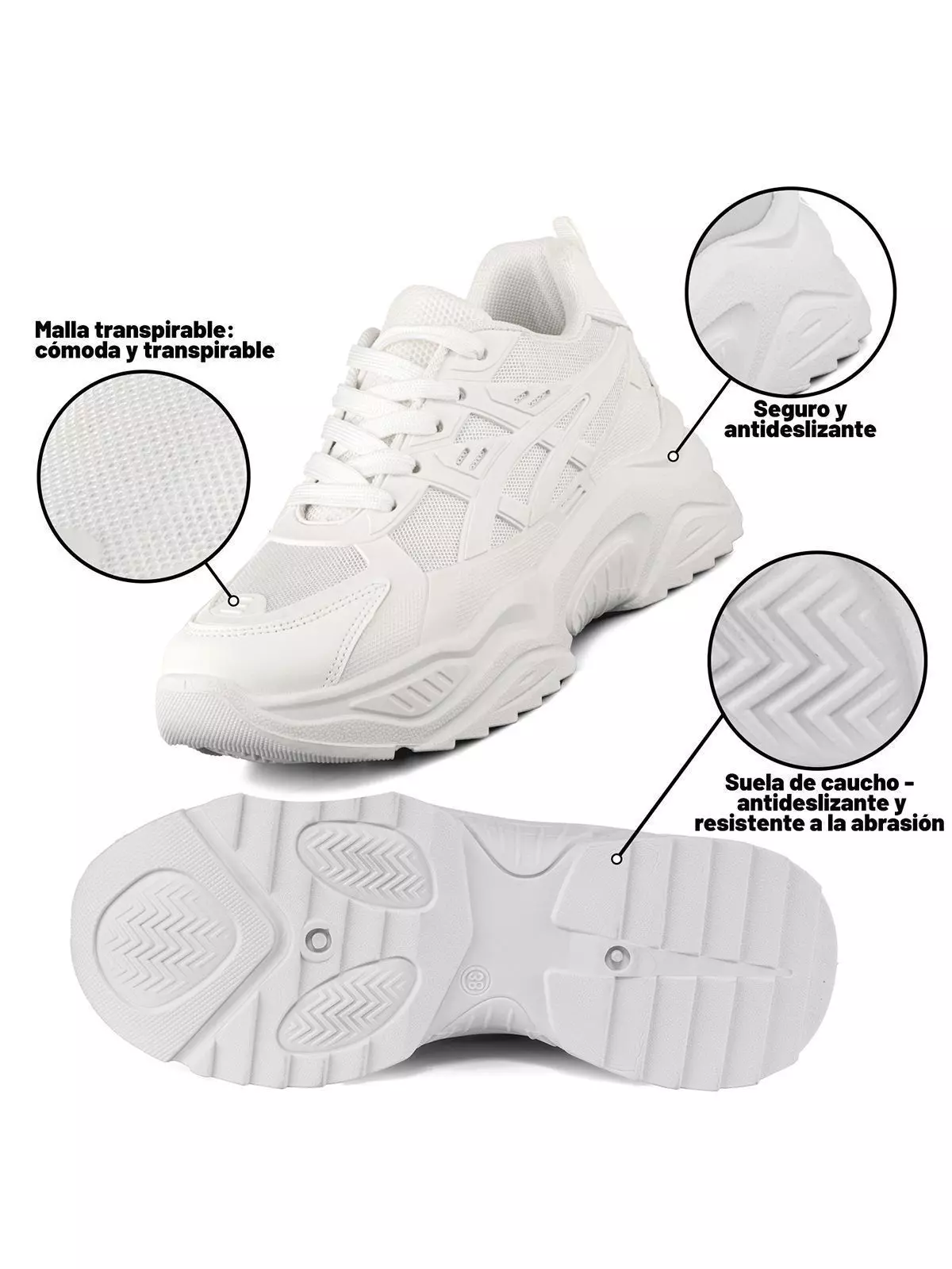 Zapatilla Deportiva Casual Mujer Moda Plataforma Weide LT612-7
