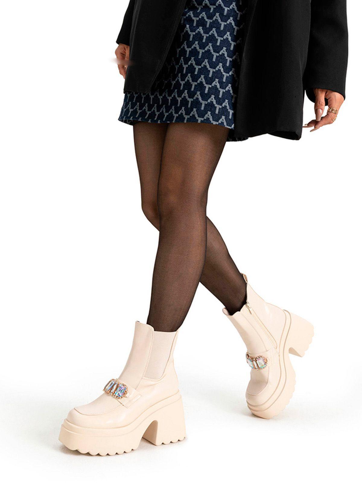 Botin Beige Casual Mujer Weide DH71-1