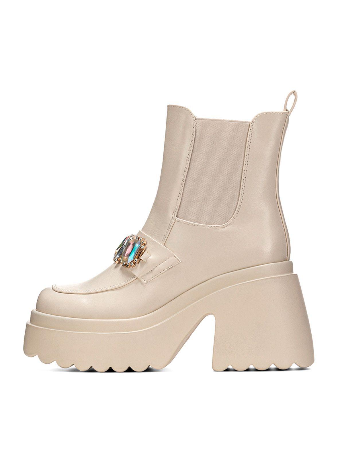 Botin Beige Casual Mujer Weide DH71-2