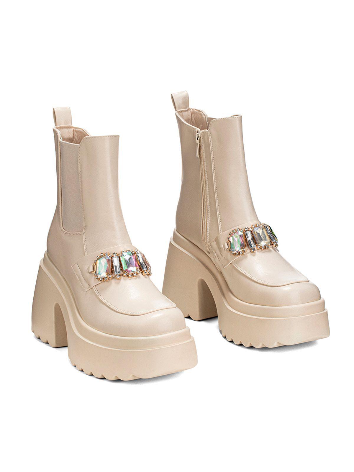 Botin Beige Casual Mujer Weide DH71-4