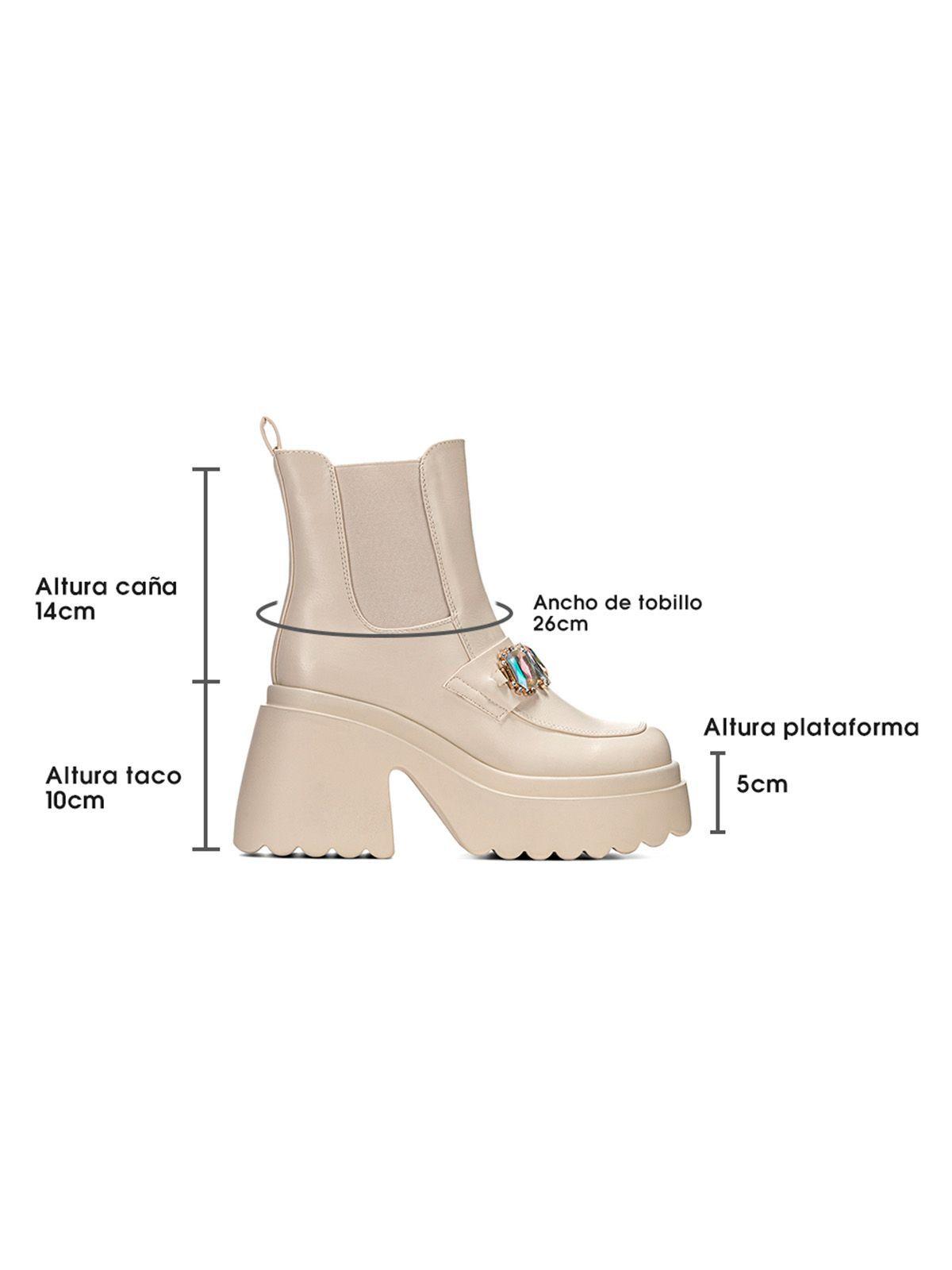 Botin Beige Casual Mujer Weide DH71-5