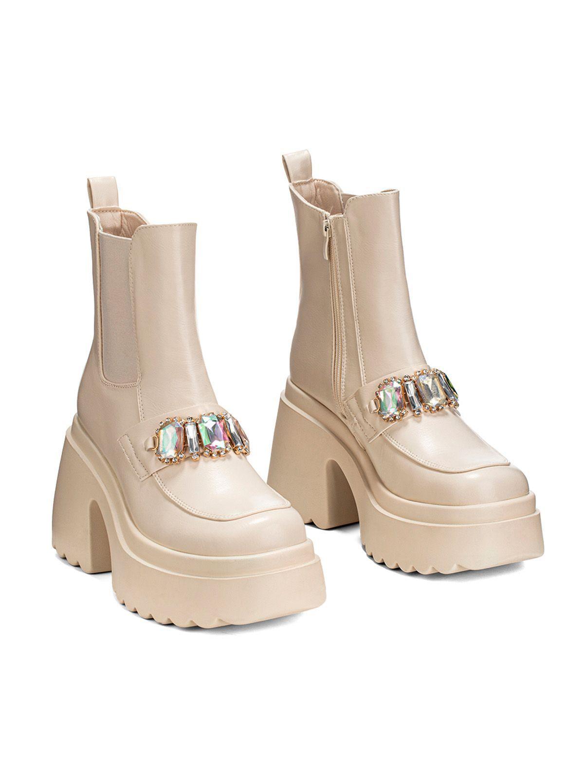 Botin Beige Casual Mujer Weide DH71-4