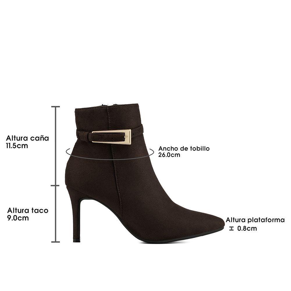Botín Taco Alto Mujer Casual PU Textil Weide HX530-6