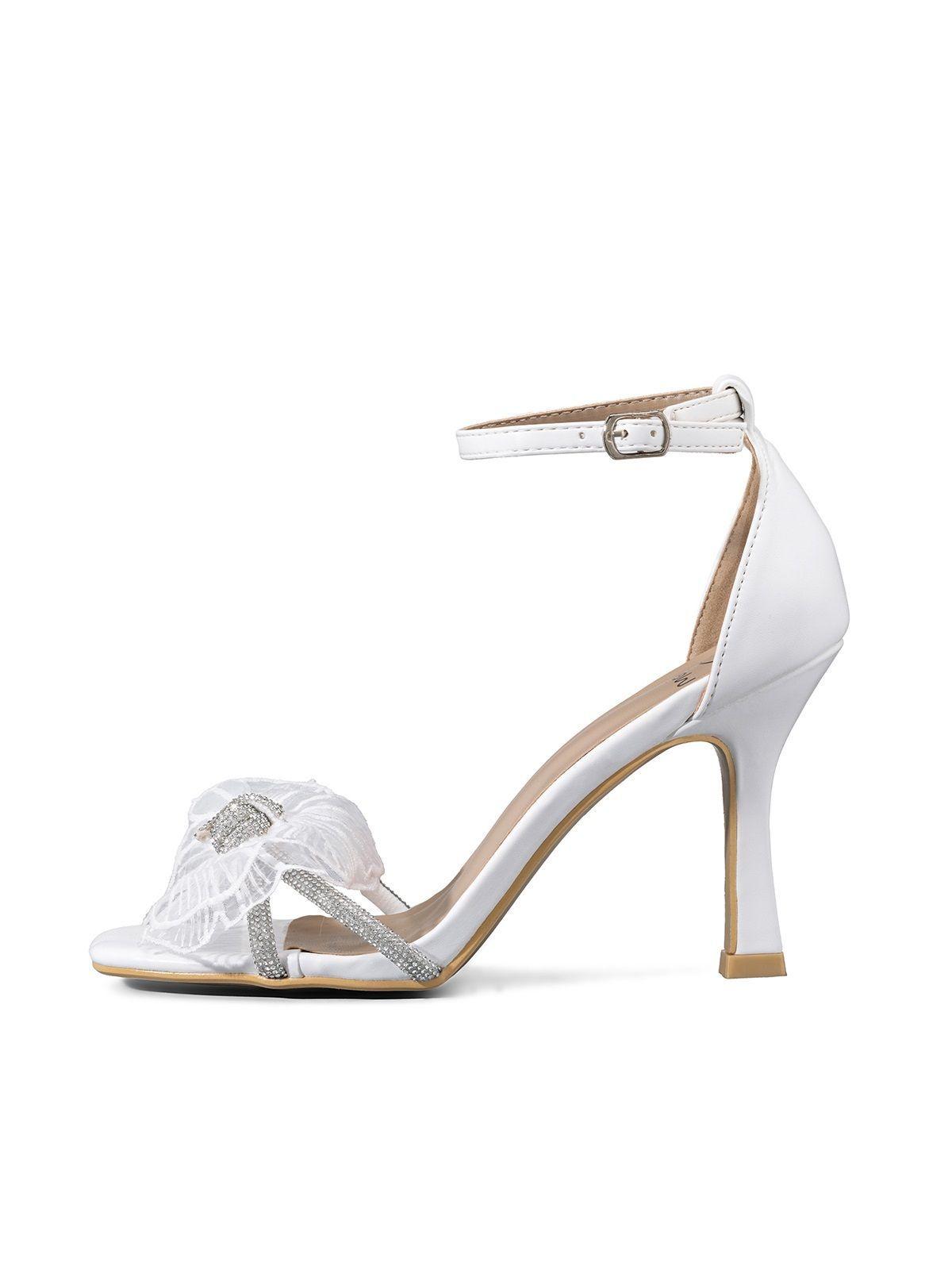 Sandalia Moda Taco Alto Punta Cuadrada Mujer Weide QIU383-5