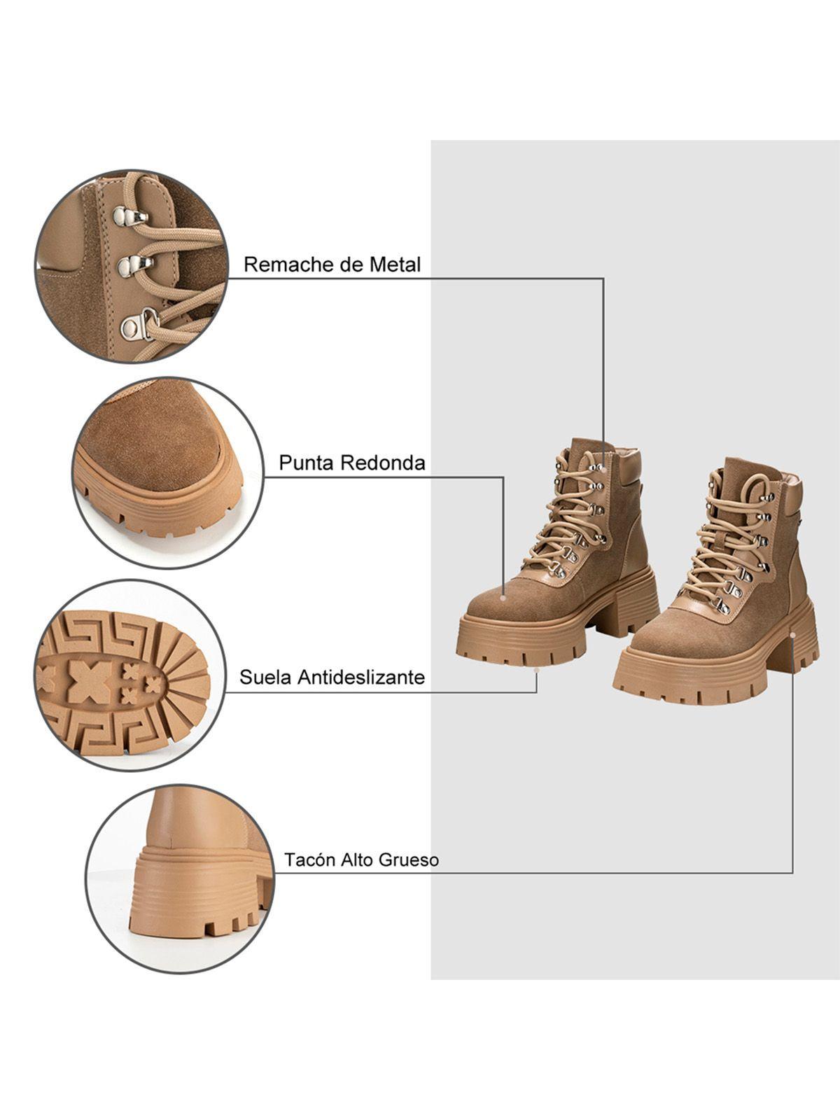 Botin Caqui Casual Mujer Weide DH73-6