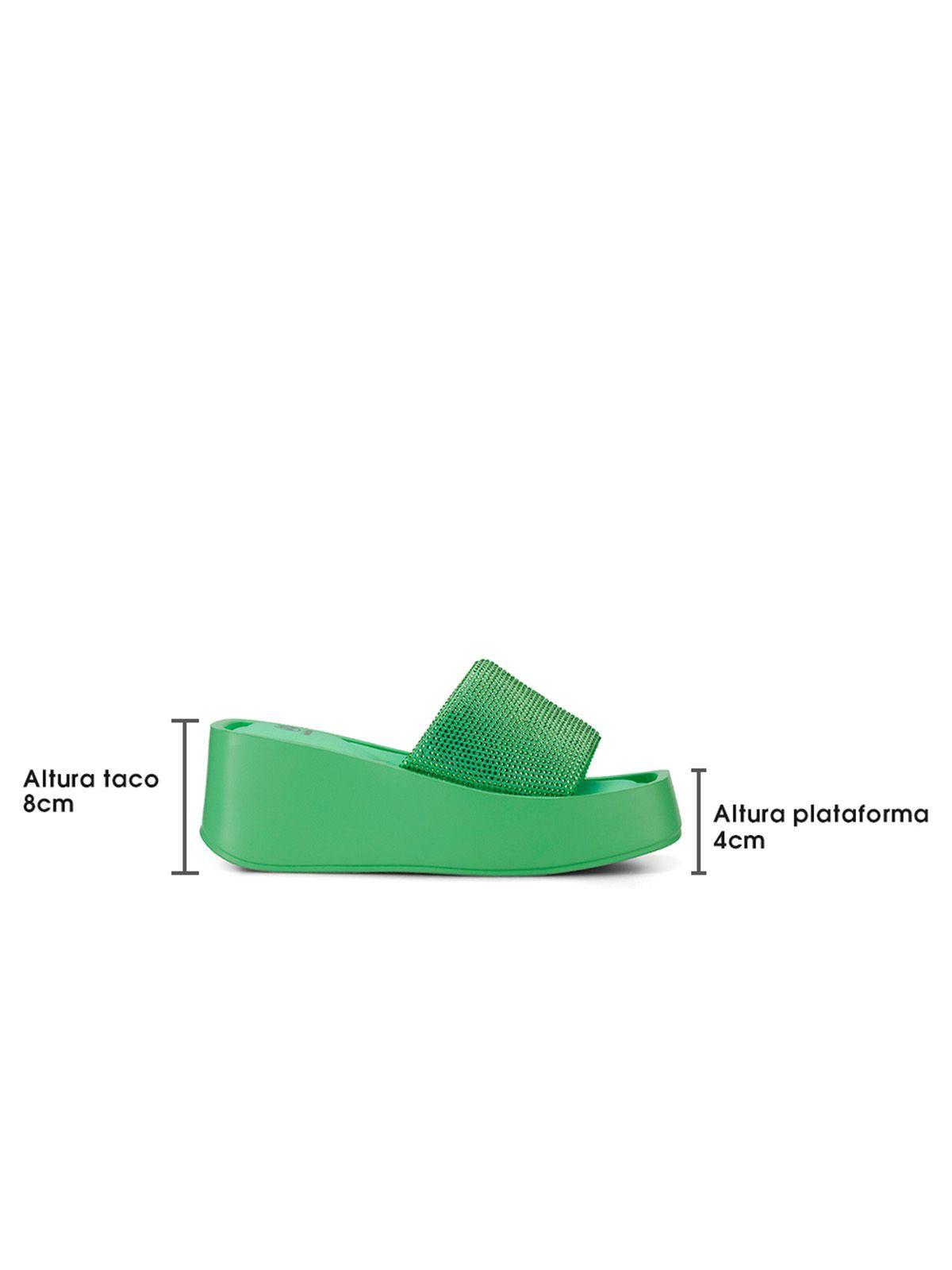 Sandalia Plataforma Verde Casual YJ31 Weide-5