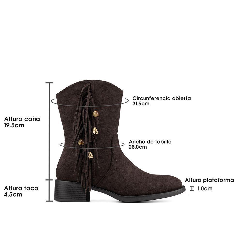 Botín Taco Mujer Casual PU Textil Weide DH91-6