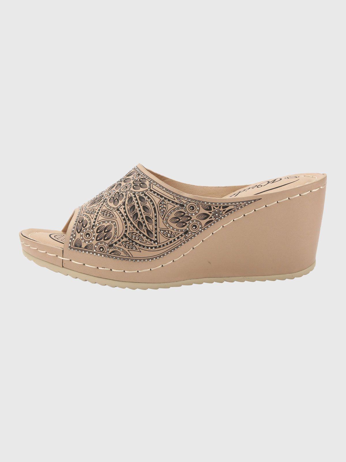 Sandalia Etelvina Beige Weide-1