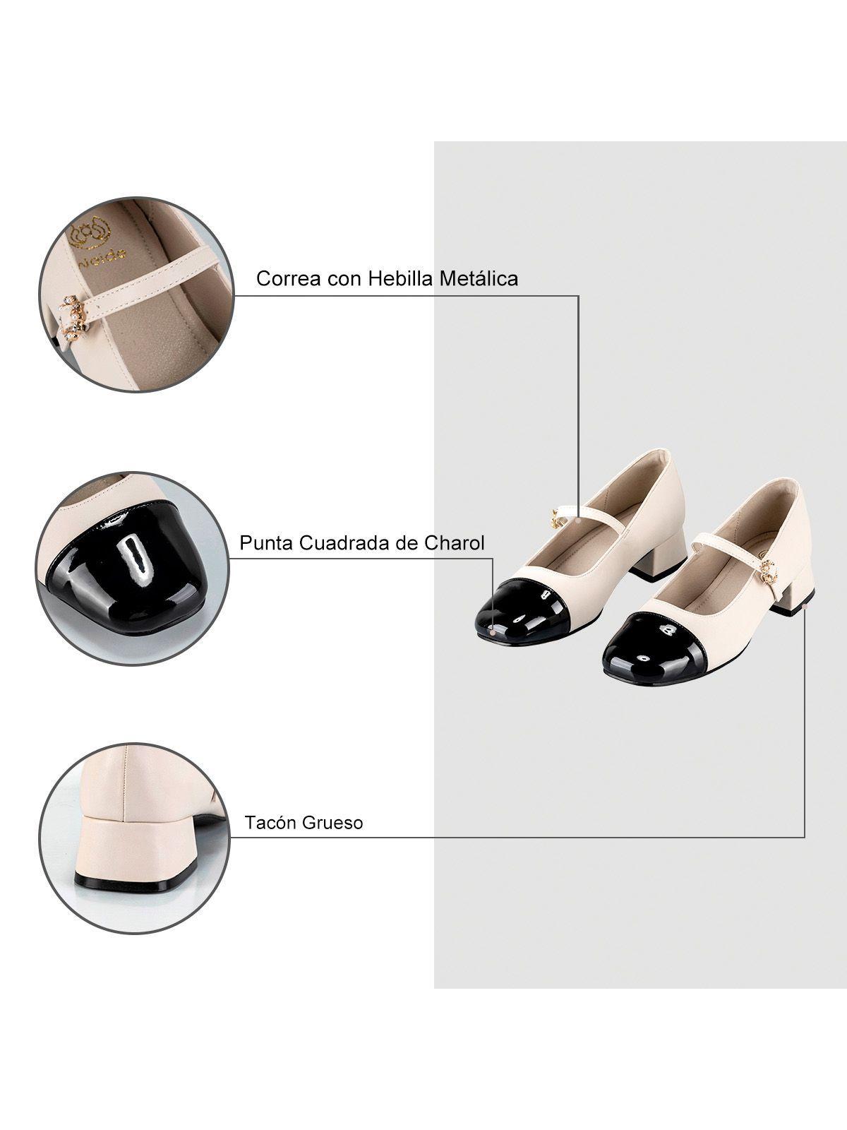 Zapatos Taco Beige Weide YL63-6