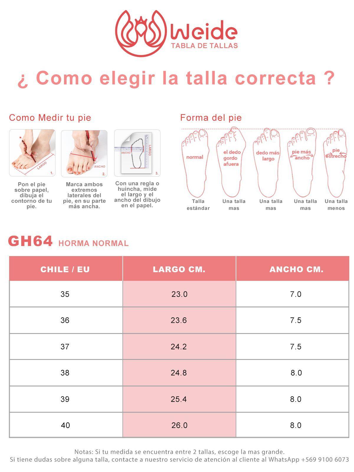 Sandalia Casual Taco Negra Mujer Weide GH64-3