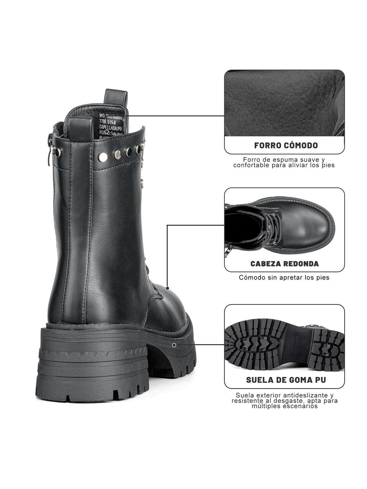 Botin Casual Mujer Eco Cuero Moda Vintage Weide DH86-8