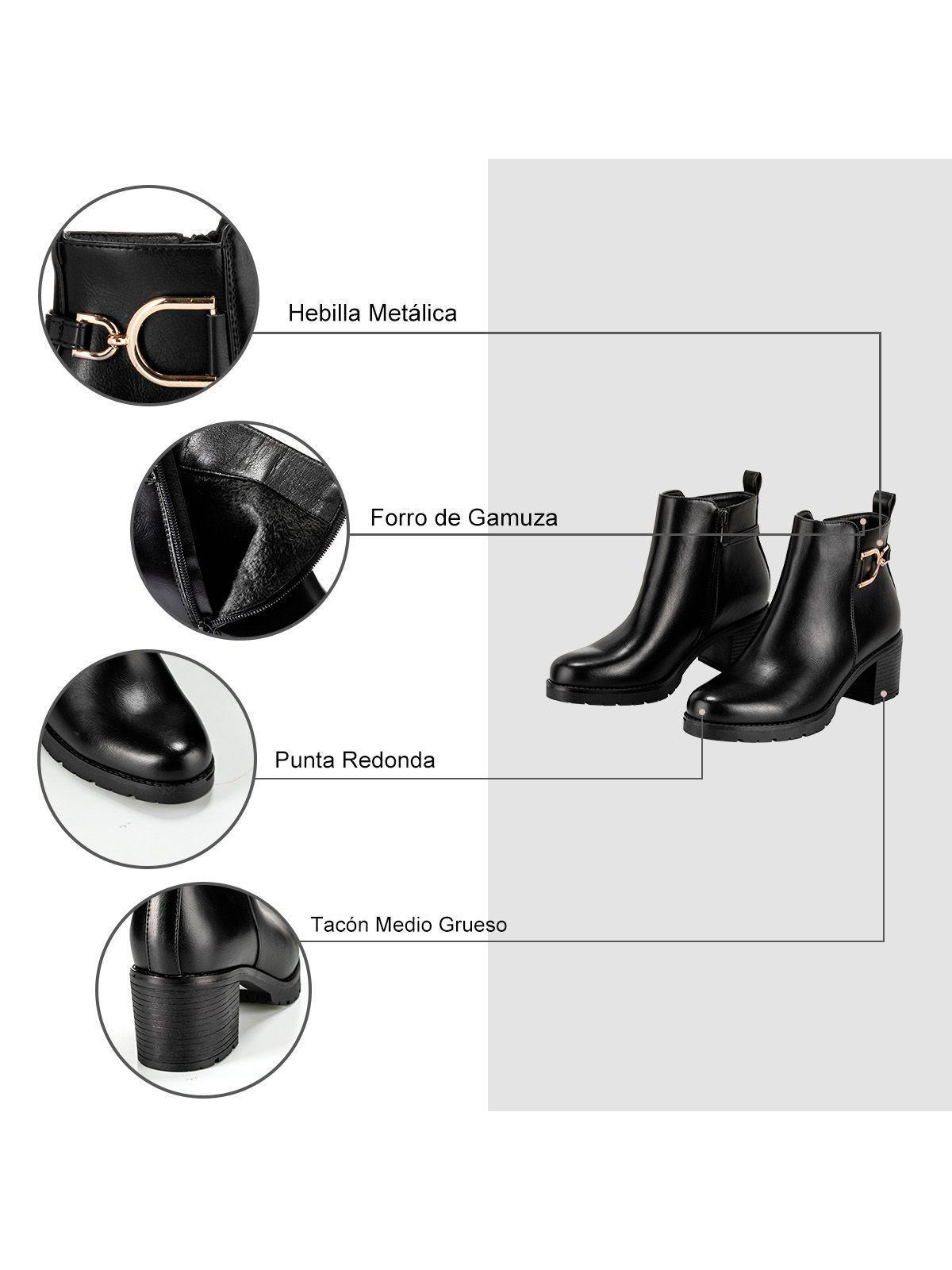 Botin Negro Casual Mujer Weide QBM05-6