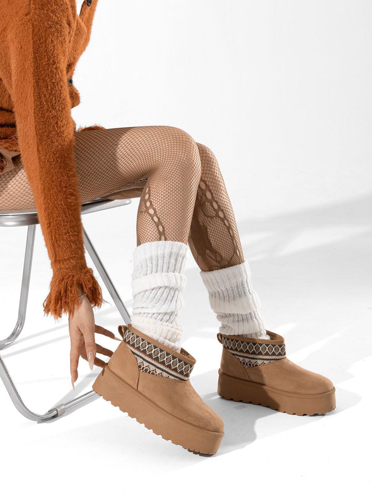Botin Térmico Casual Mujer Gamuza Antideslizante Weide SL25-1