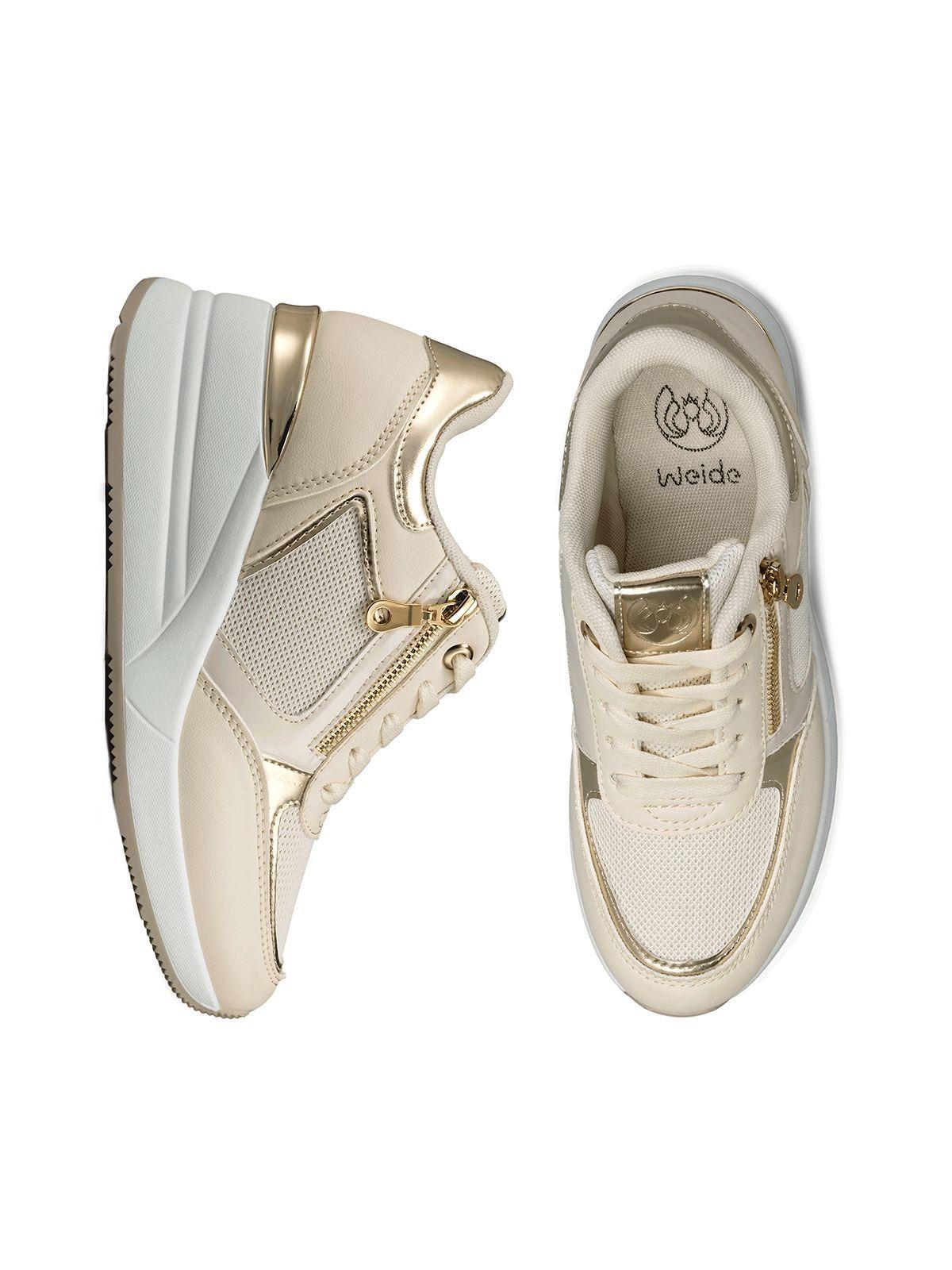 Zapatilla Deportiva Taco Cuña Malla Mujer Weide JLL60-8