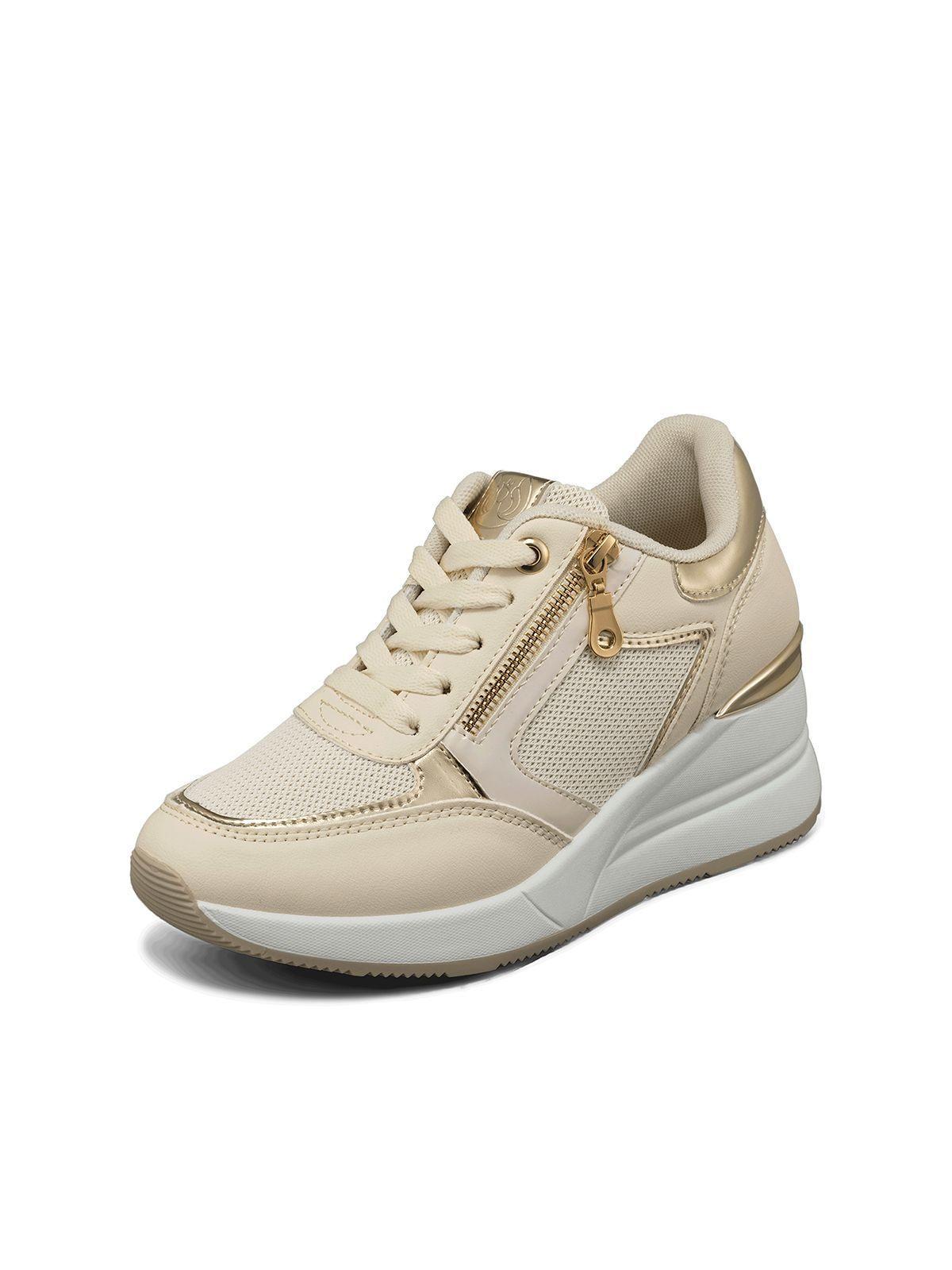 Zapatilla Deportiva Taco Cuña Malla Mujer Weide JLL60-0