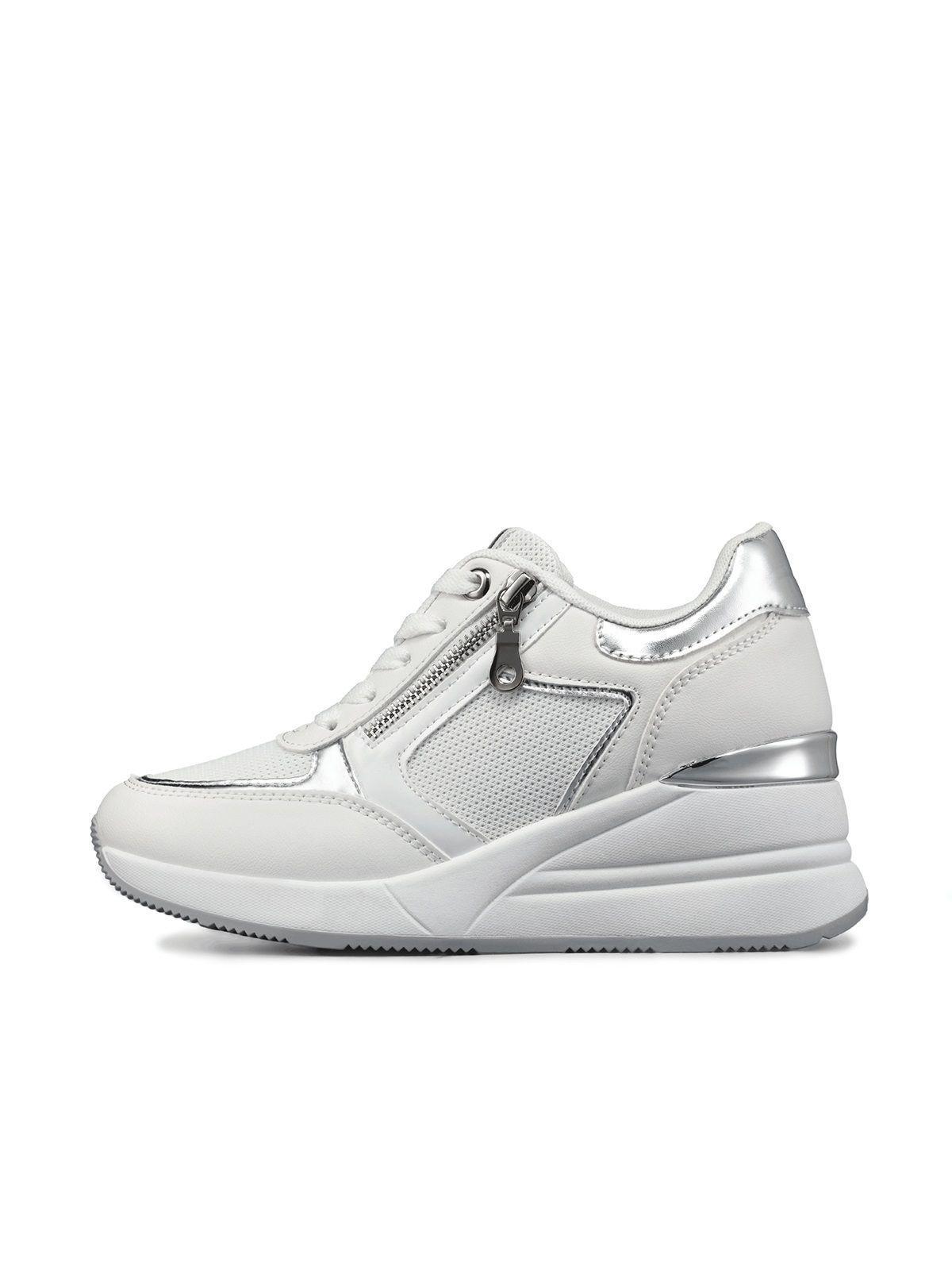 Zapatilla Deportiva Taco Cuña Malla Mujer Weide JLL60-0