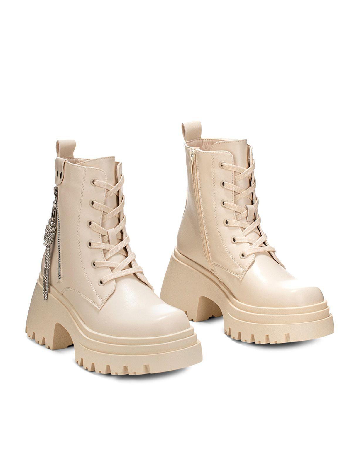 Botin Beige Casual Mujer Weide DH69-4