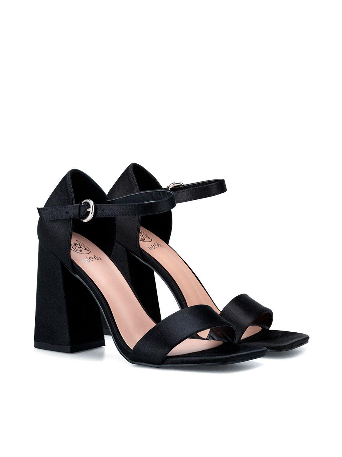 Sandalia Taco Alto Negro Fiesta QIU335 Weide-2