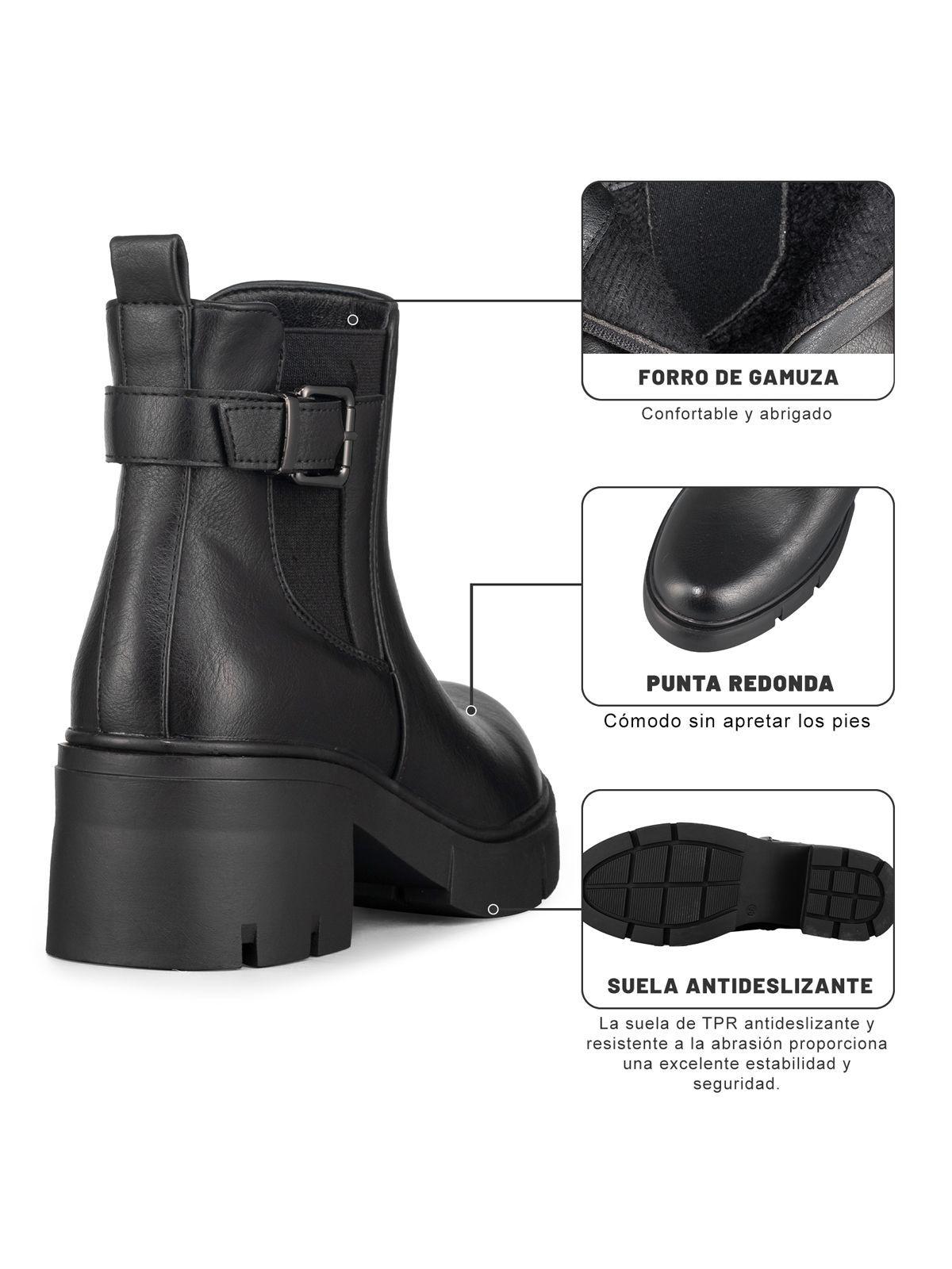 Botin Casual Mujer Vintage Tacon Grueso Elegante Weide QBM19-8