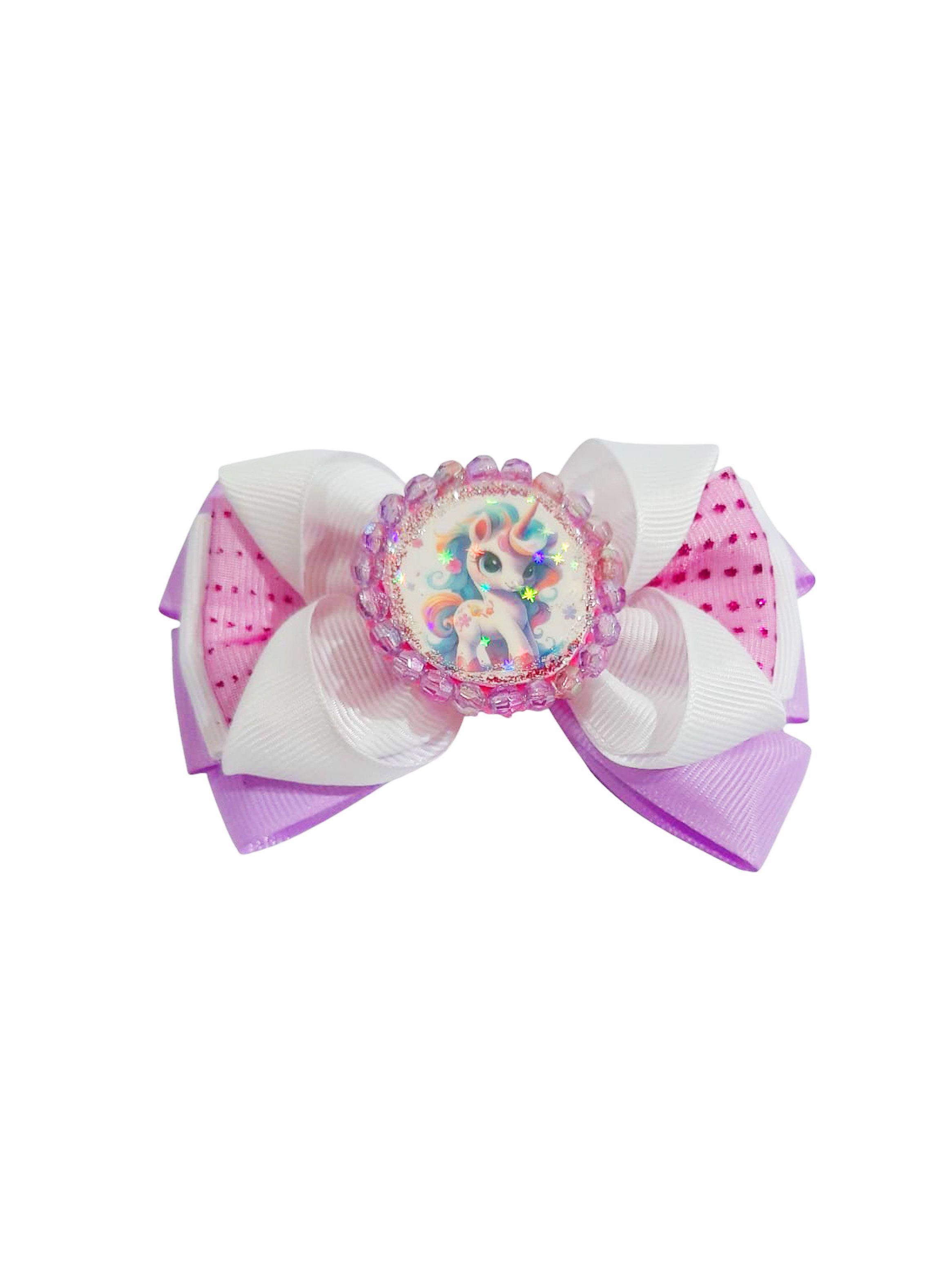Set de pinches para el pelo diseño unicornio-2