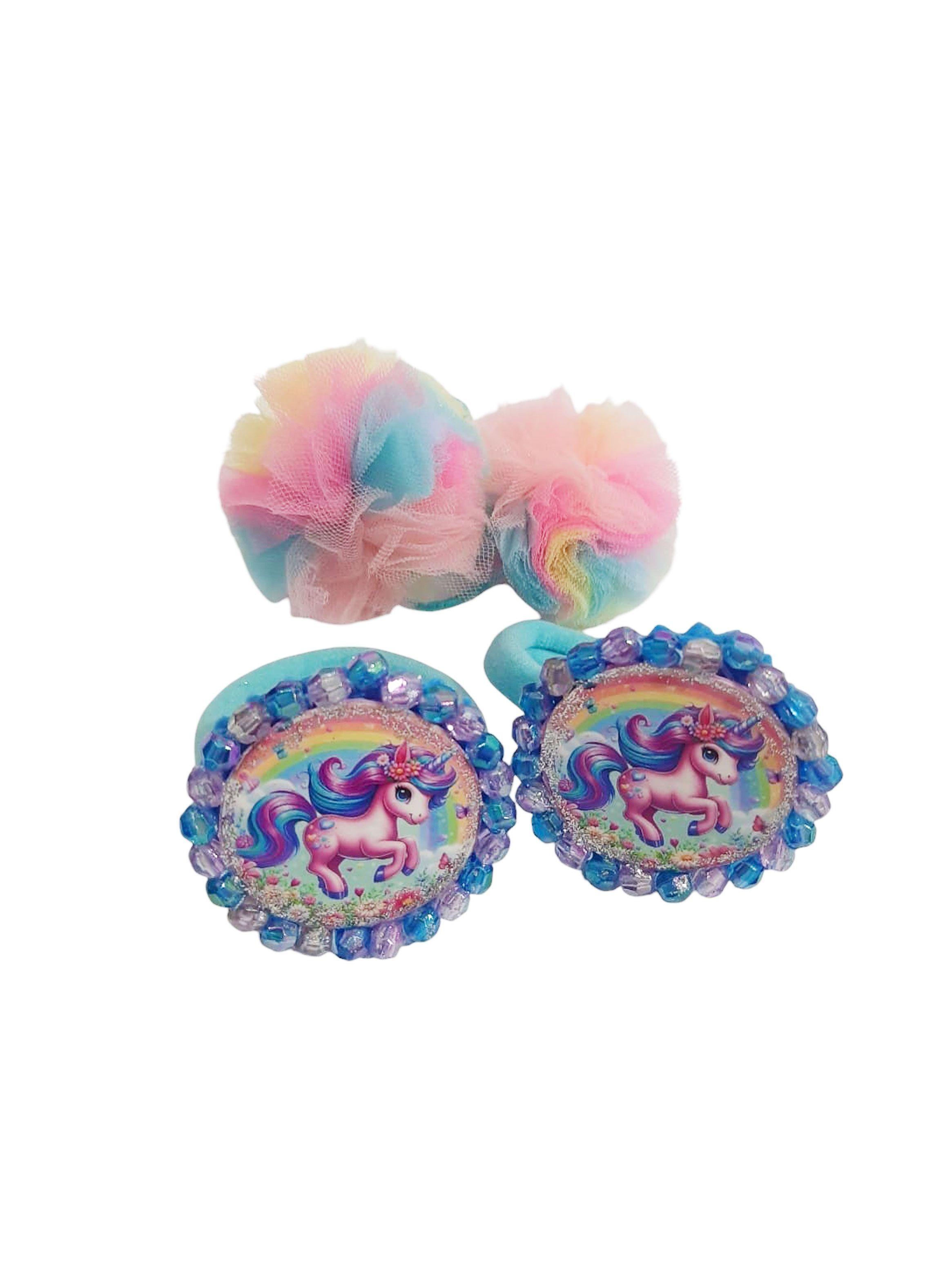 Set de pinches para el pelo diseño unicornio-5