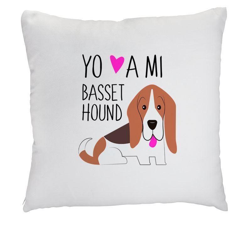 Cojín - Basset Hound  Blanco-0