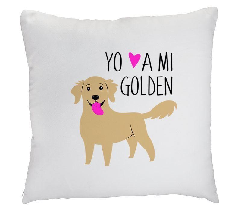 Cojín - Golden Retriever  Blanco-0