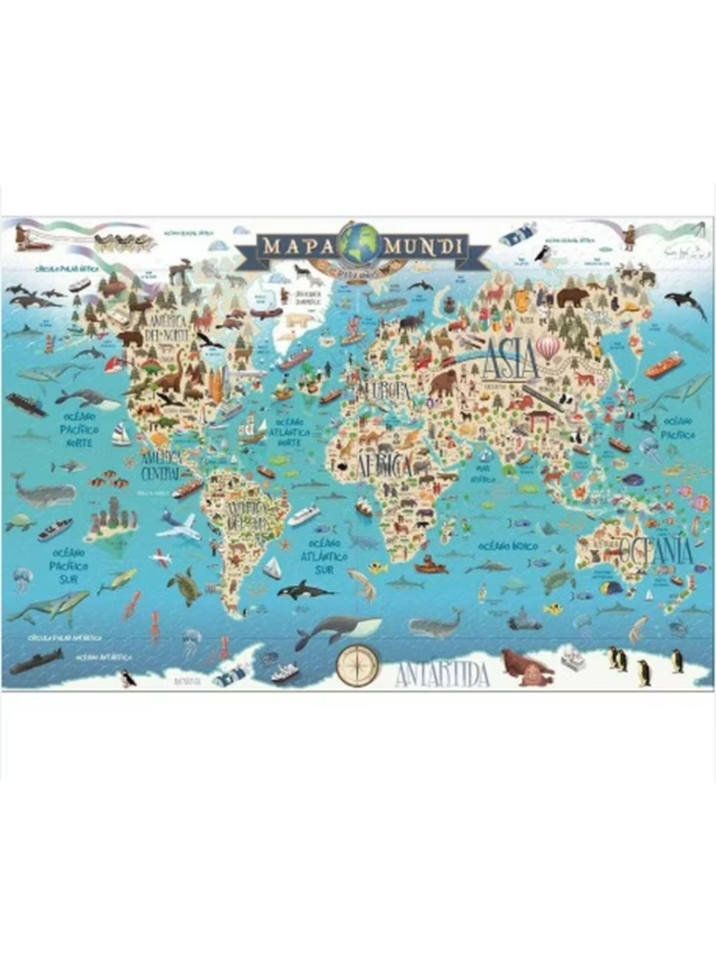 Puzzle Mapa mundi 200 piezas-0