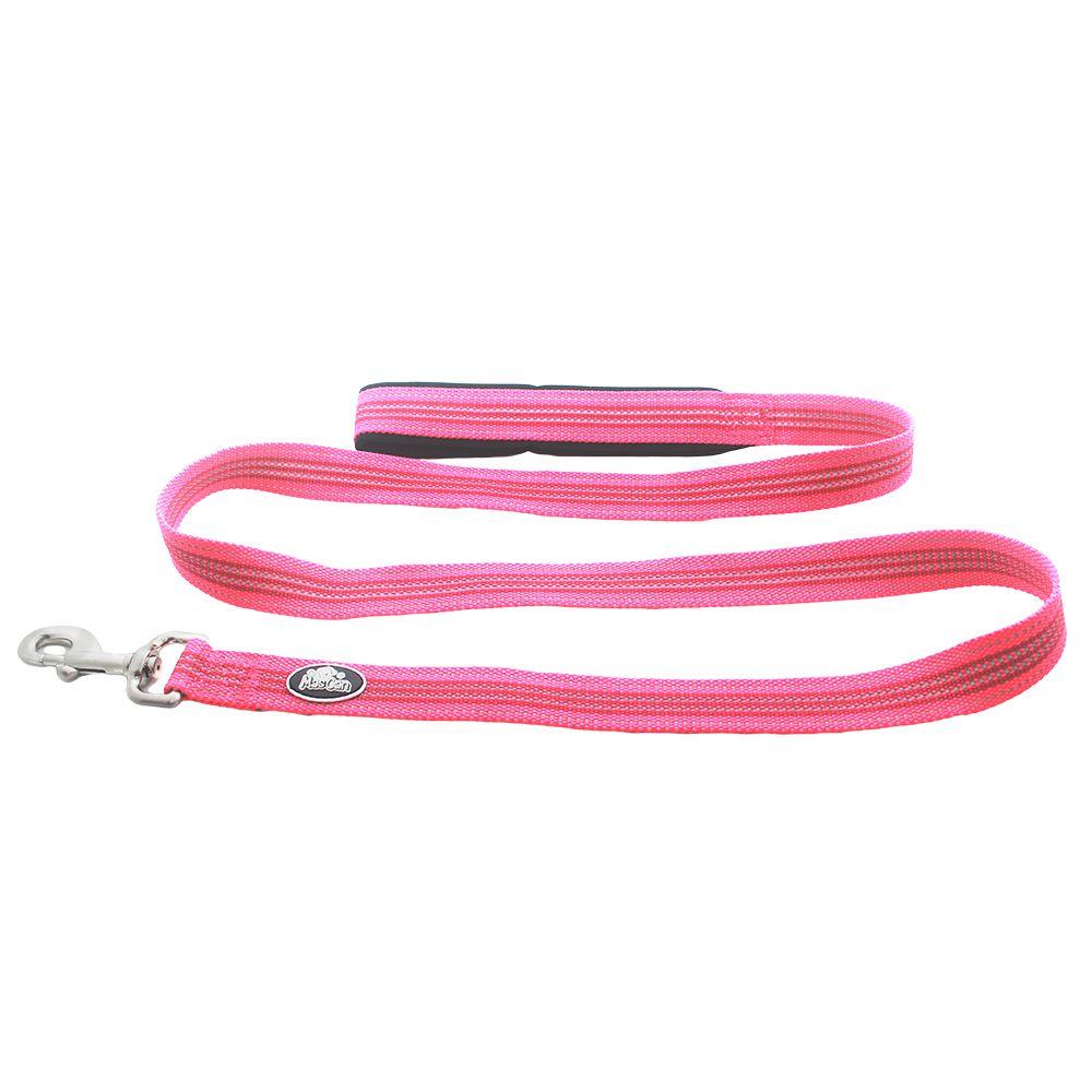 Correa Para Perro Nylon Reflectante Fucsia Talla L MasCan-0