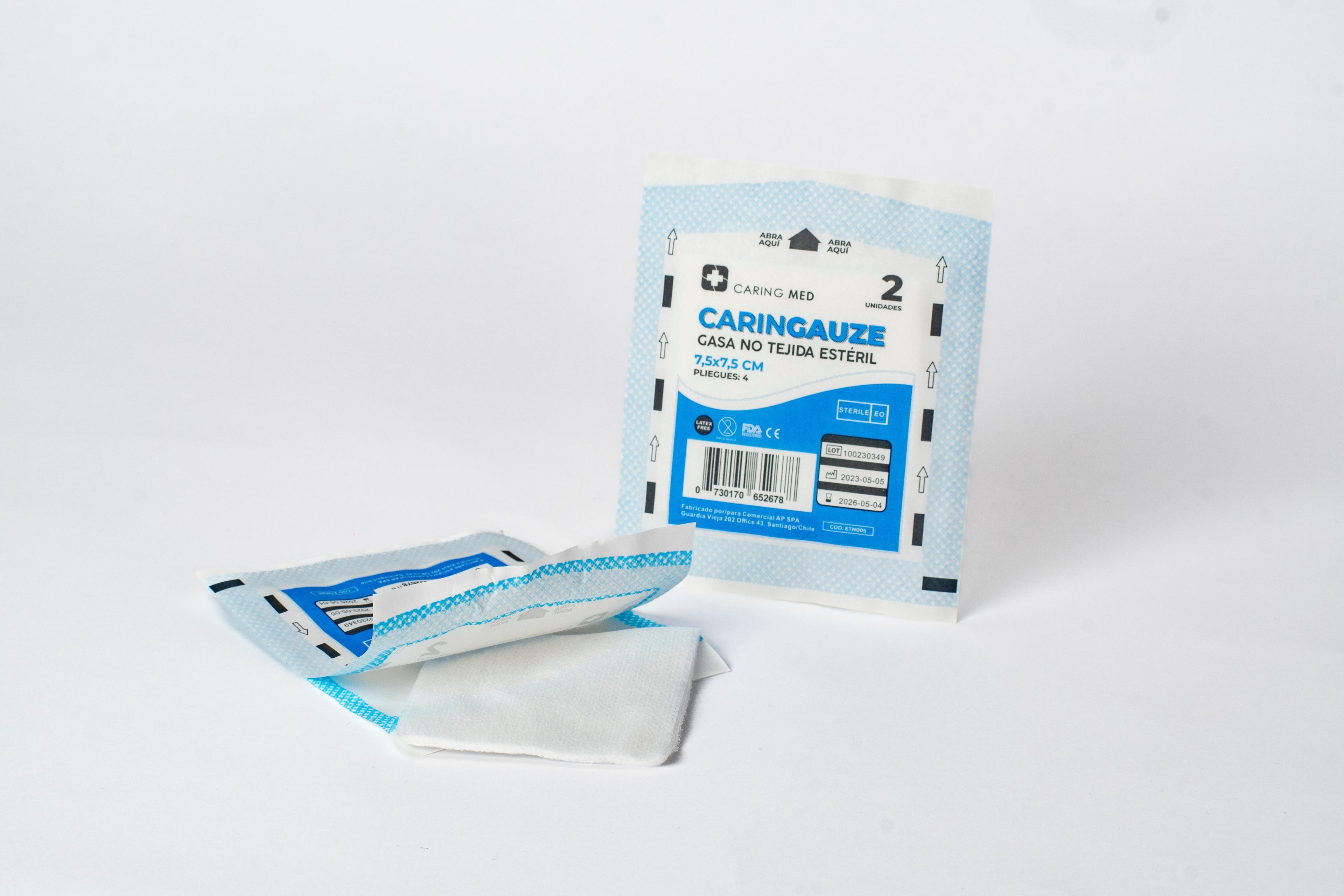 Gasa Estéril No Tejida 7.5x7.5 Cm. Caja X 50 Sobres.-2