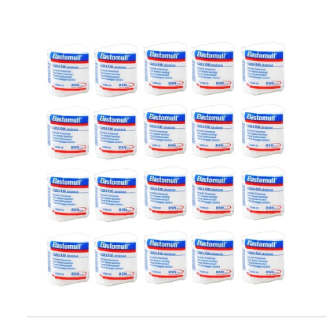 Venda De Gasa Elasticada Elastomull 4cm X 4m Caja X 20 Color Blanco-1