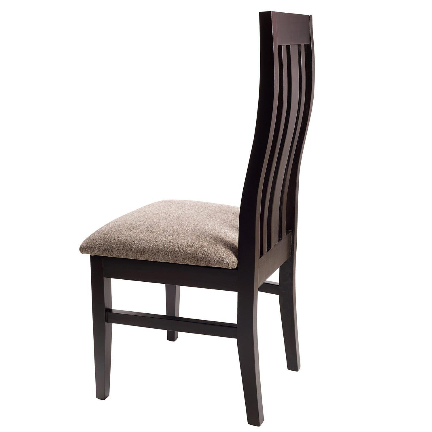 Pack 2 sillas comedor Jacinta color negro wengue tapiz cafe jaspeado-2