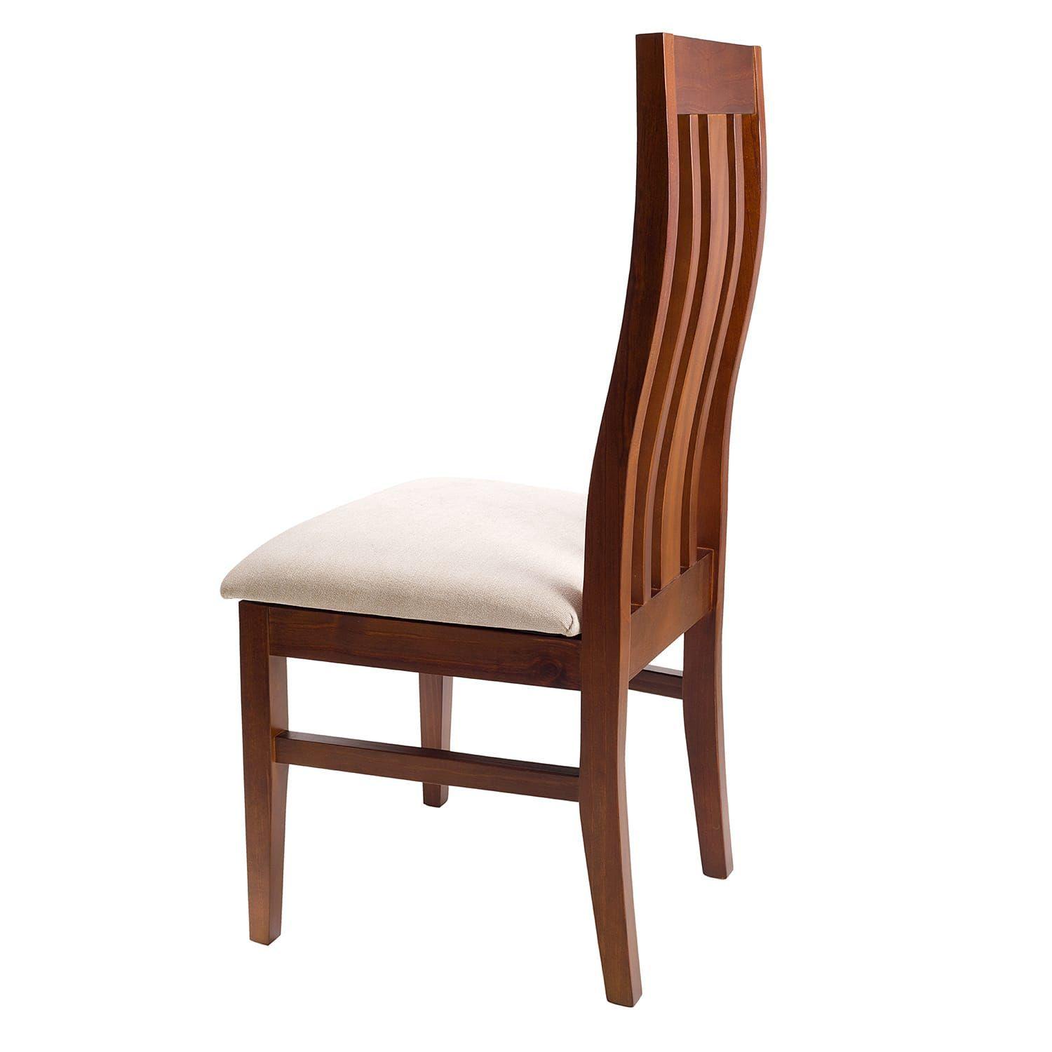 Pack 2 sillas de comedor Jacinta color miel tapiz beige-2