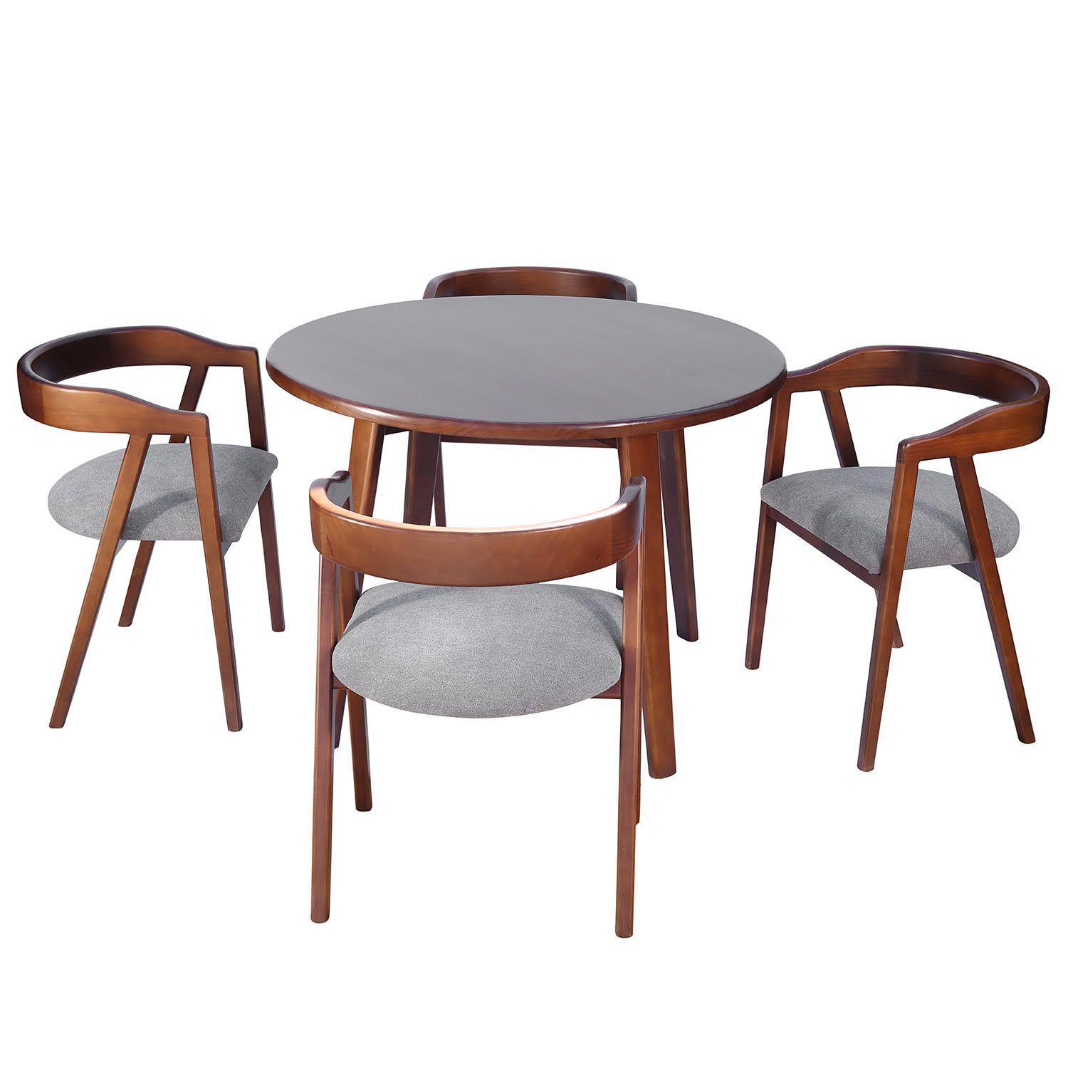 Comedor Ignacia 4 sillas Redondo Estilo Sónico color Miel-0