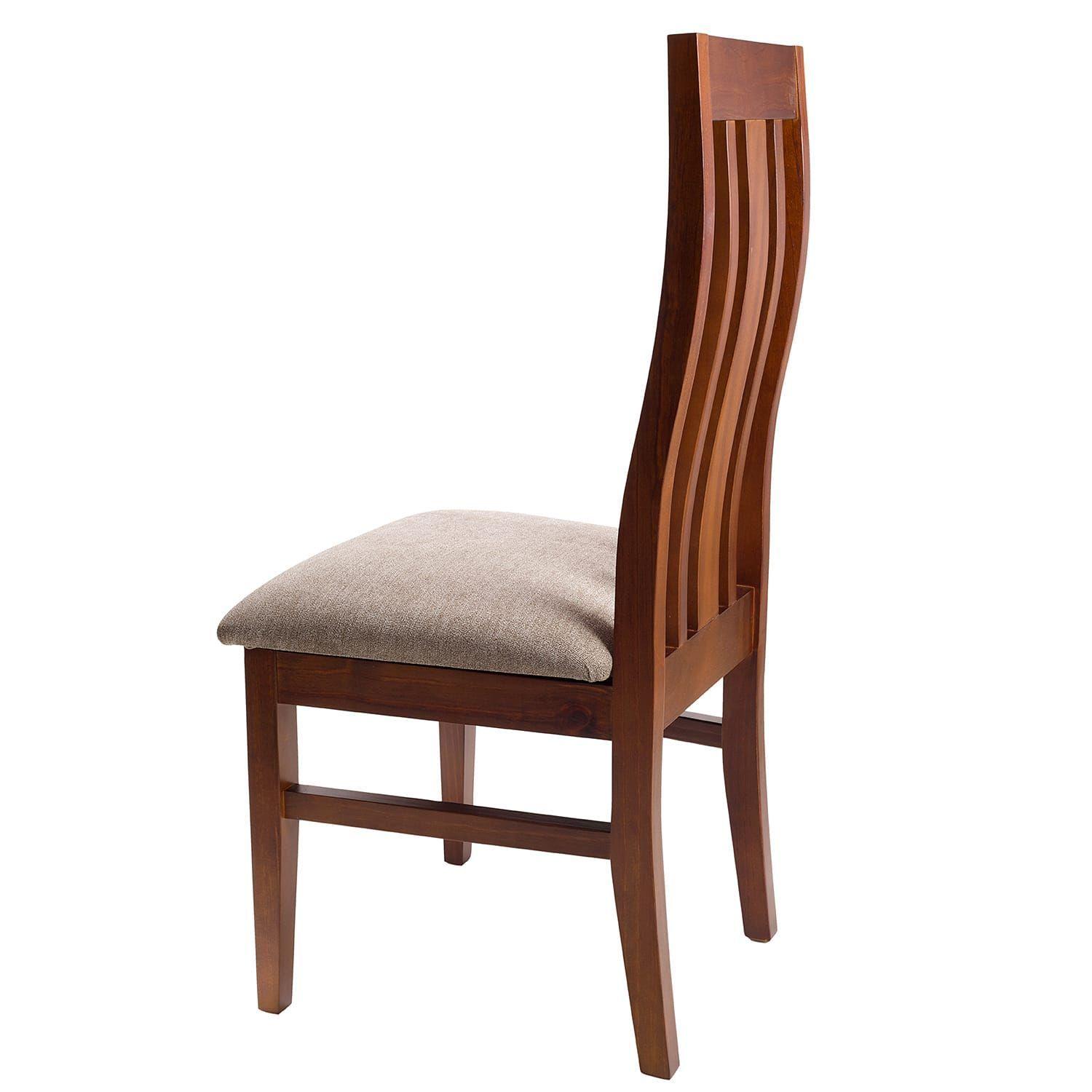 Pack 2 sillas de comedor Jacinta color miel tapiz café jaspeado-2