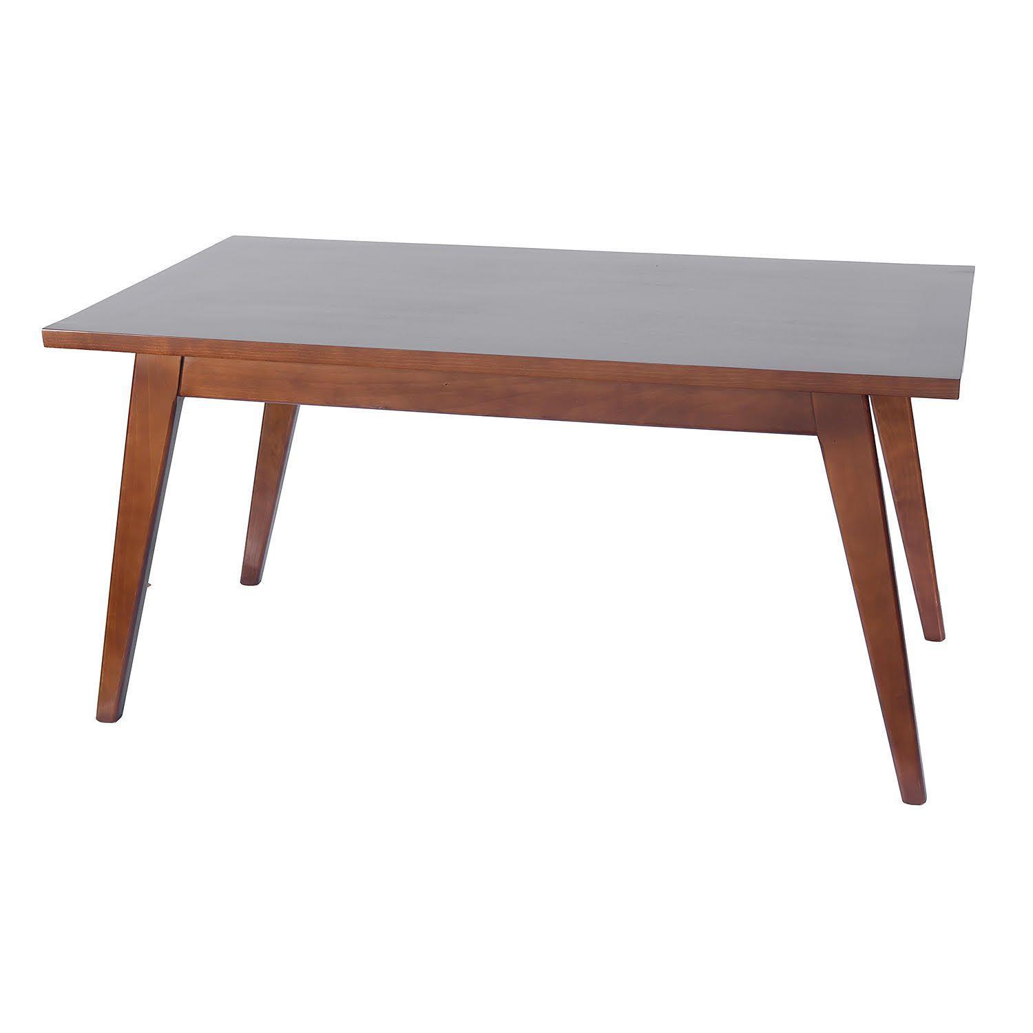 Mesa Ignacia de comedor rectangular estilo sónico color miel-0