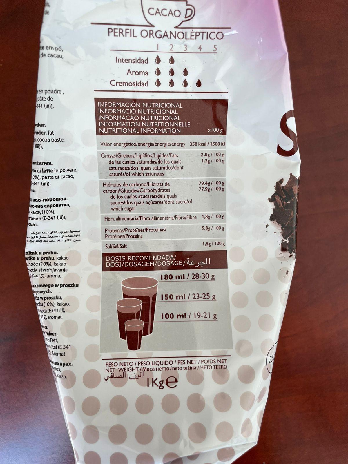Chocolate Soluble Español Bombón de 1 KG Simat-1
