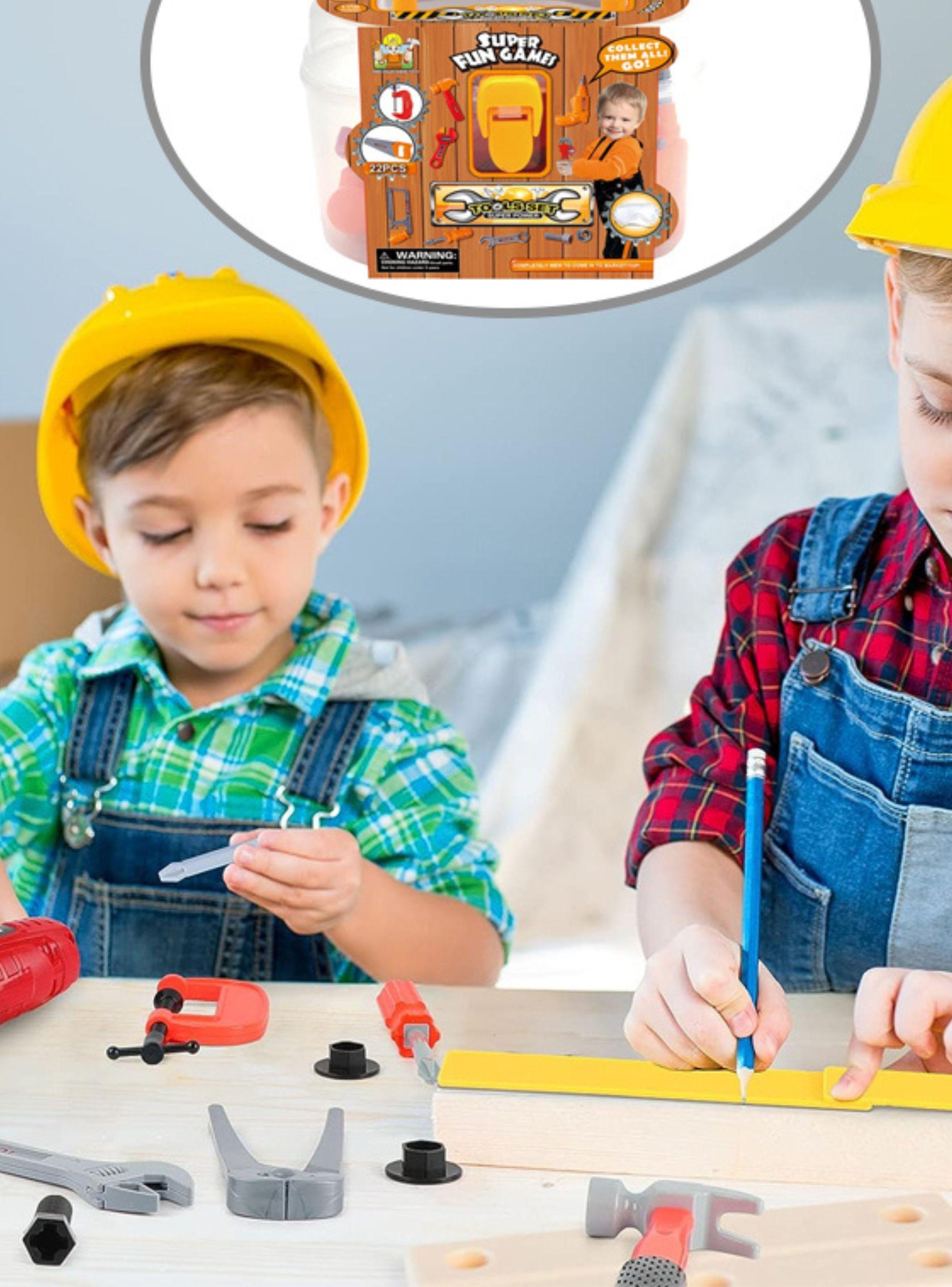 Juguete Caja De Herramientas Construccion Carpintero Niños-3