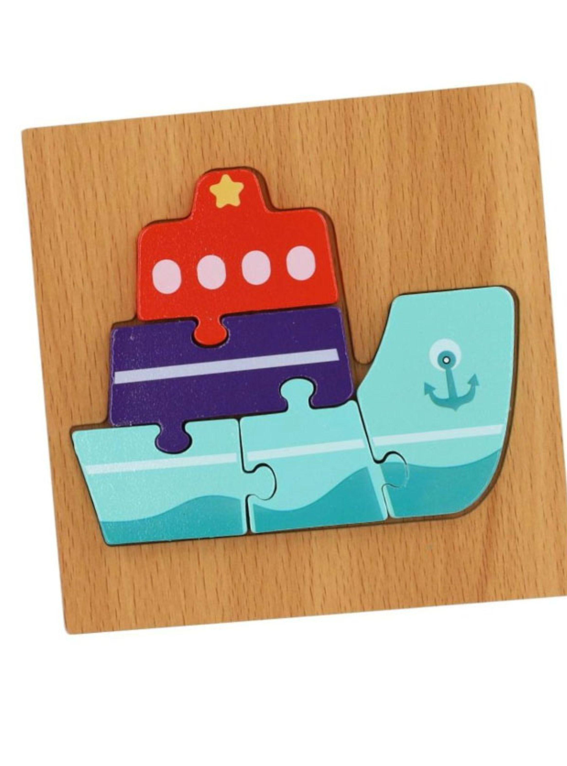 Puzzle Rompecabeza De Madera Encaje Didactico 15x15cm Niños-0