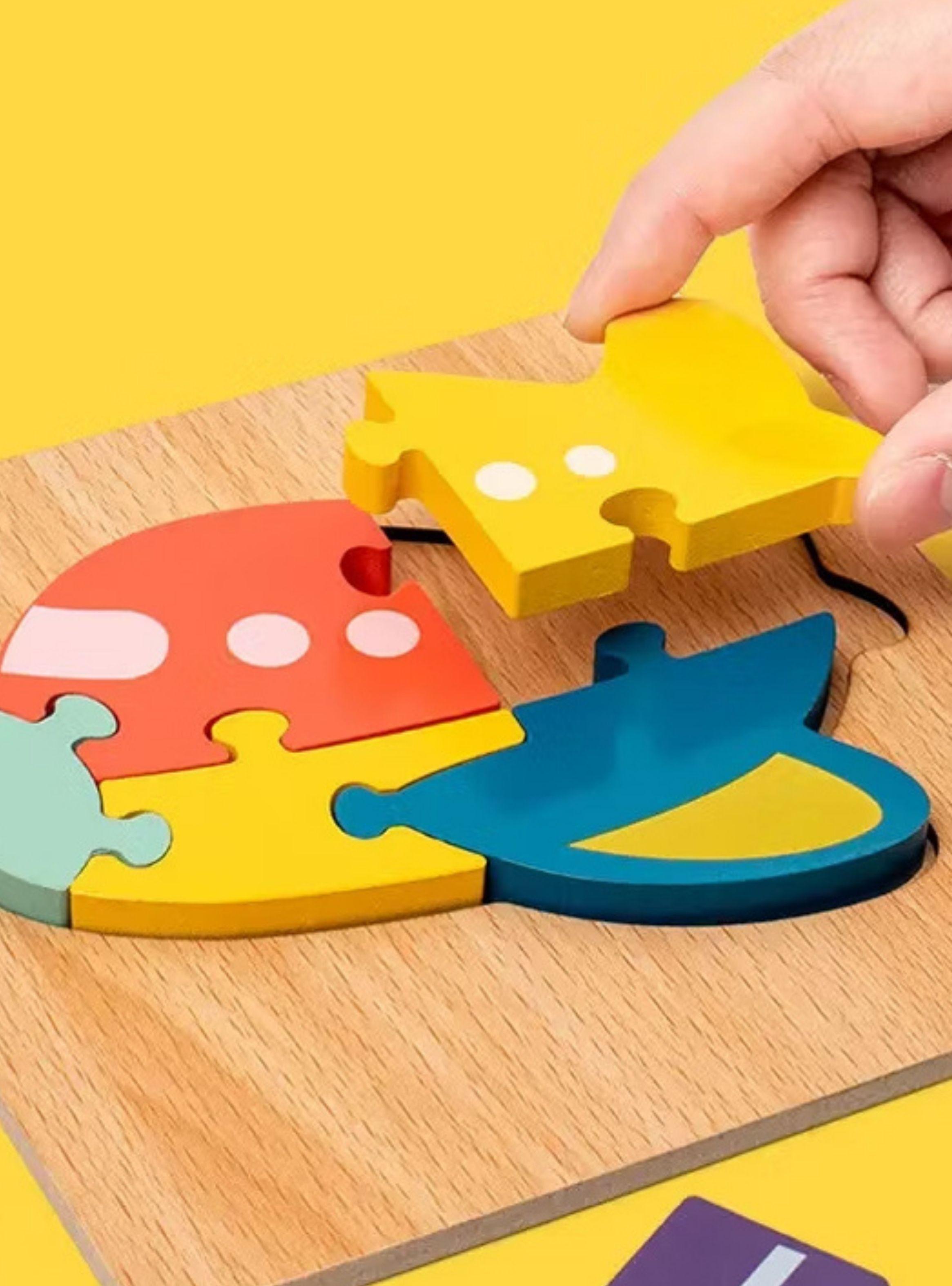 Puzzle Rompecabeza De Madera Encaje Didactico 15x15cm Niños-5