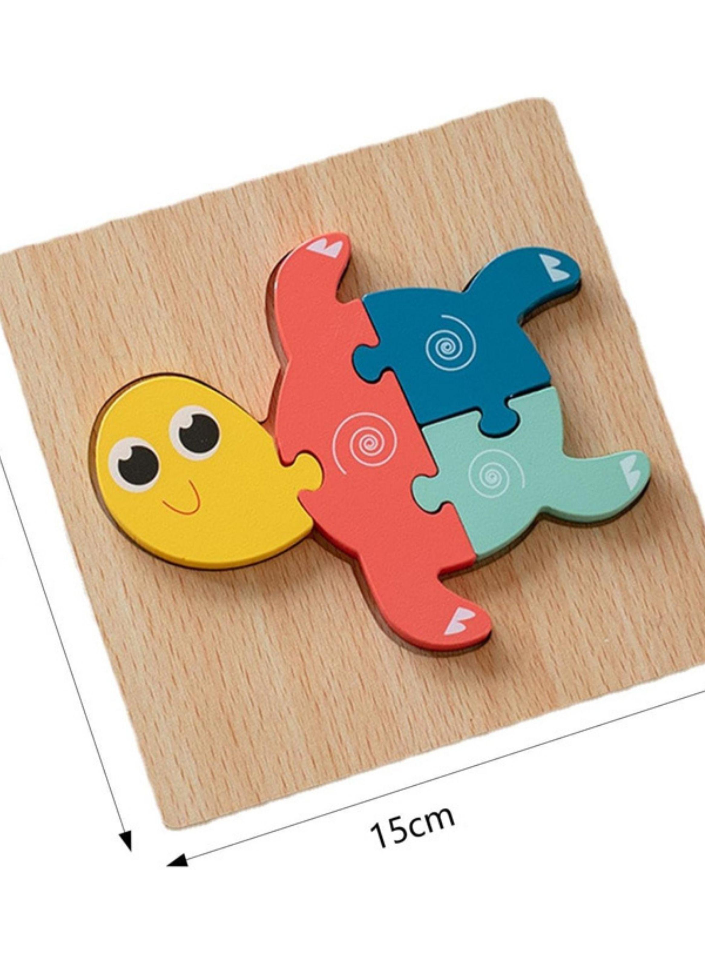 Puzzle Rompecabeza De Madera Encaje Didactico 15x15cm Niños-3