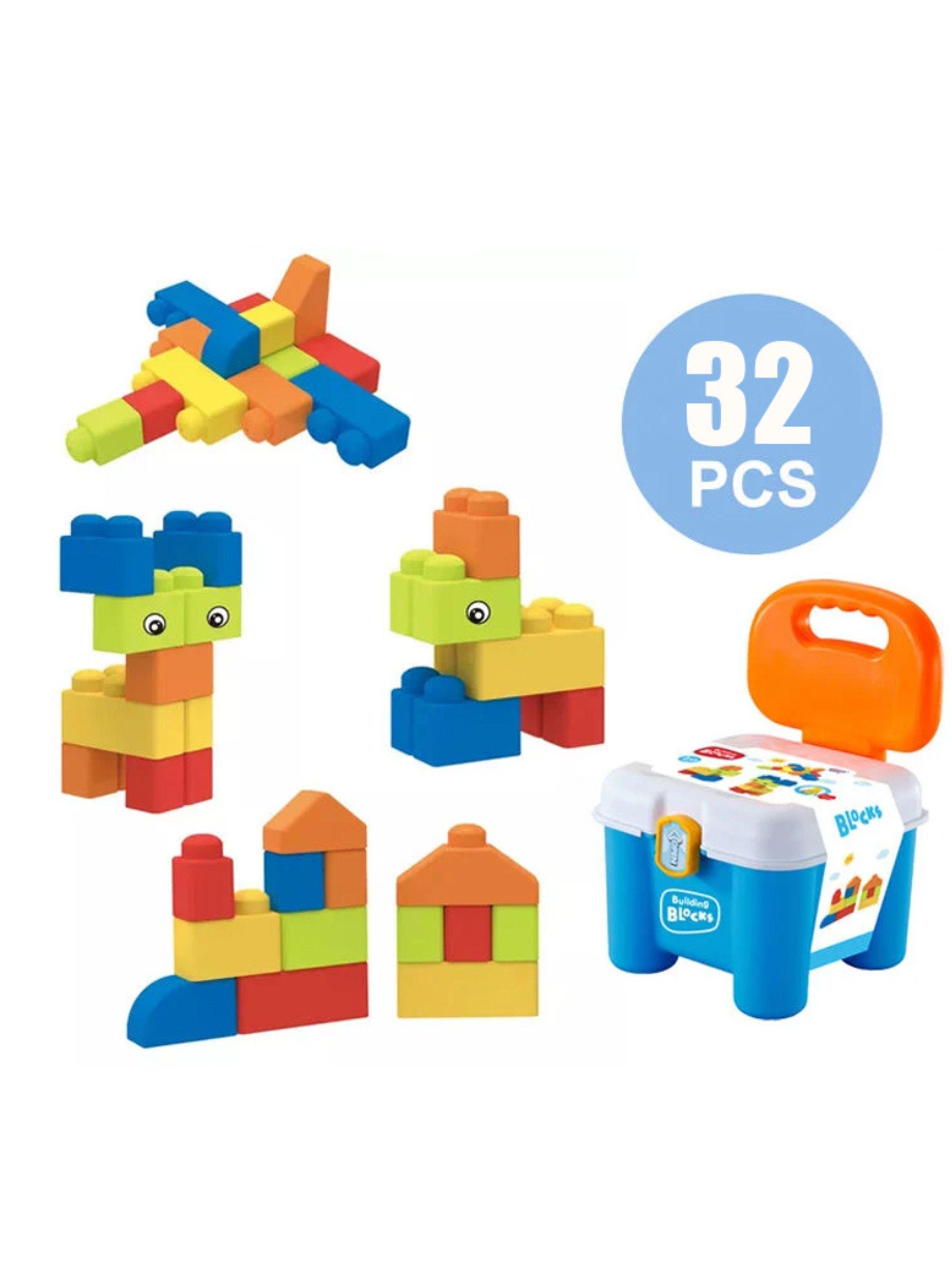 Silla Guarda Bloques Juguete Didactico Para Niños 32 Piezas-3